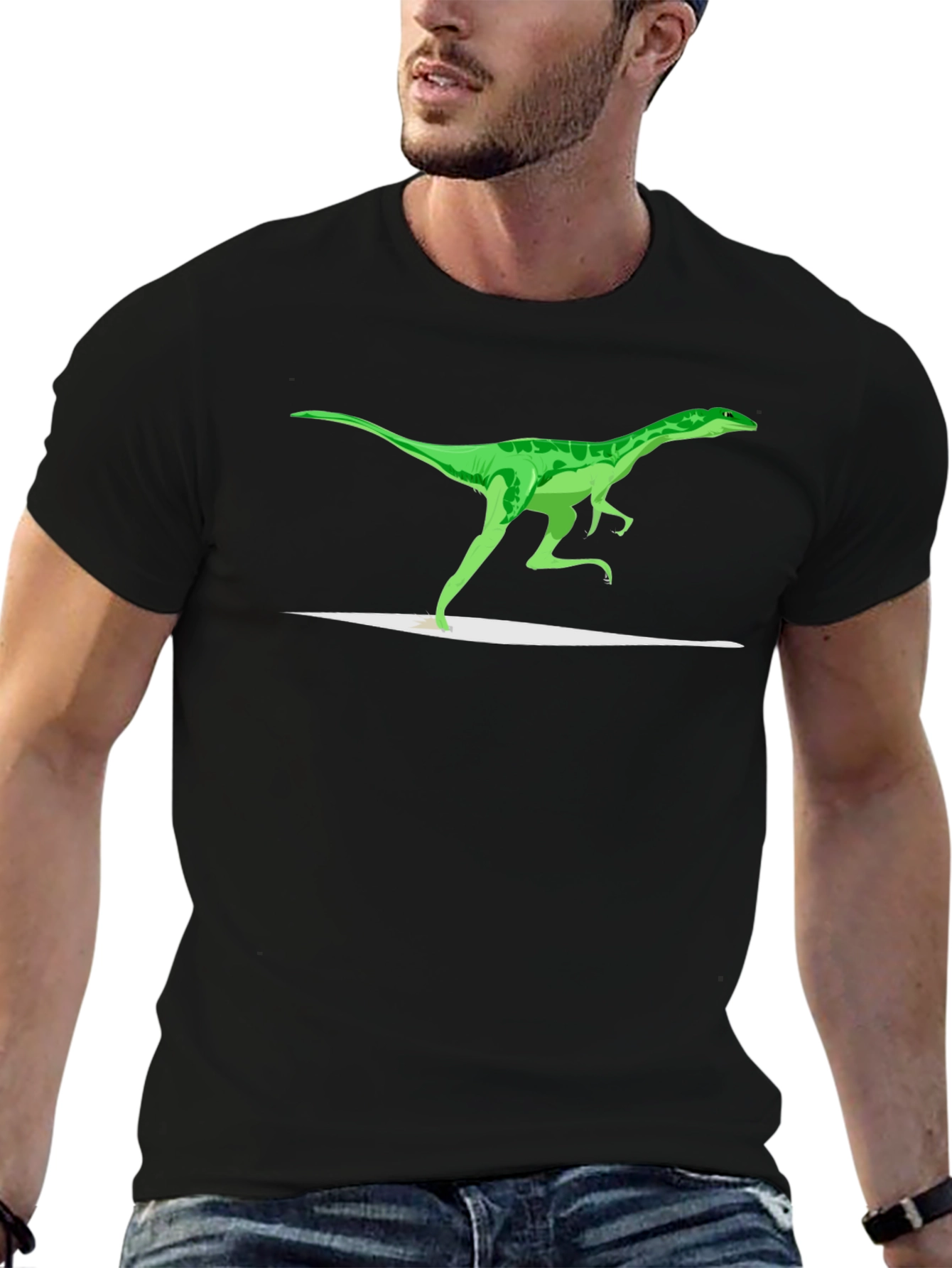 Dinosaur Graphic Tee - Stylish Black T-Shirt