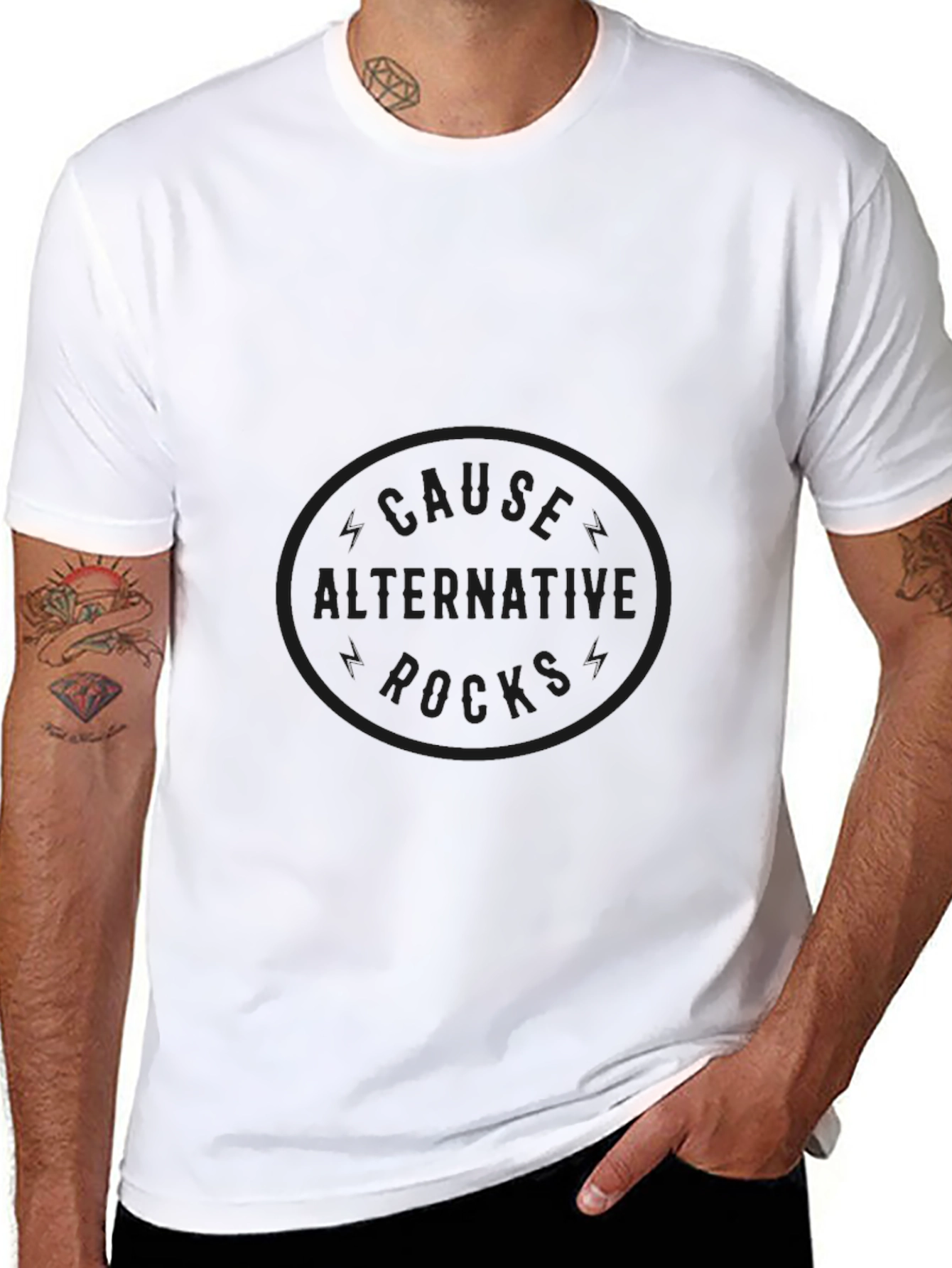 Black Graphic Tee - Alternative Rocks