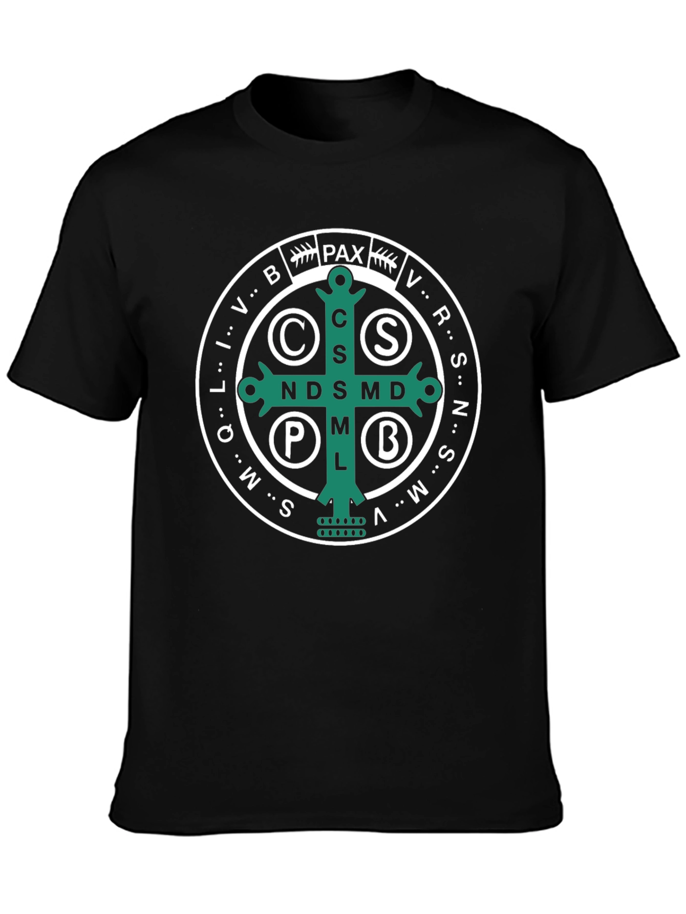 St. Benedict Medal Graphic Tee - Black