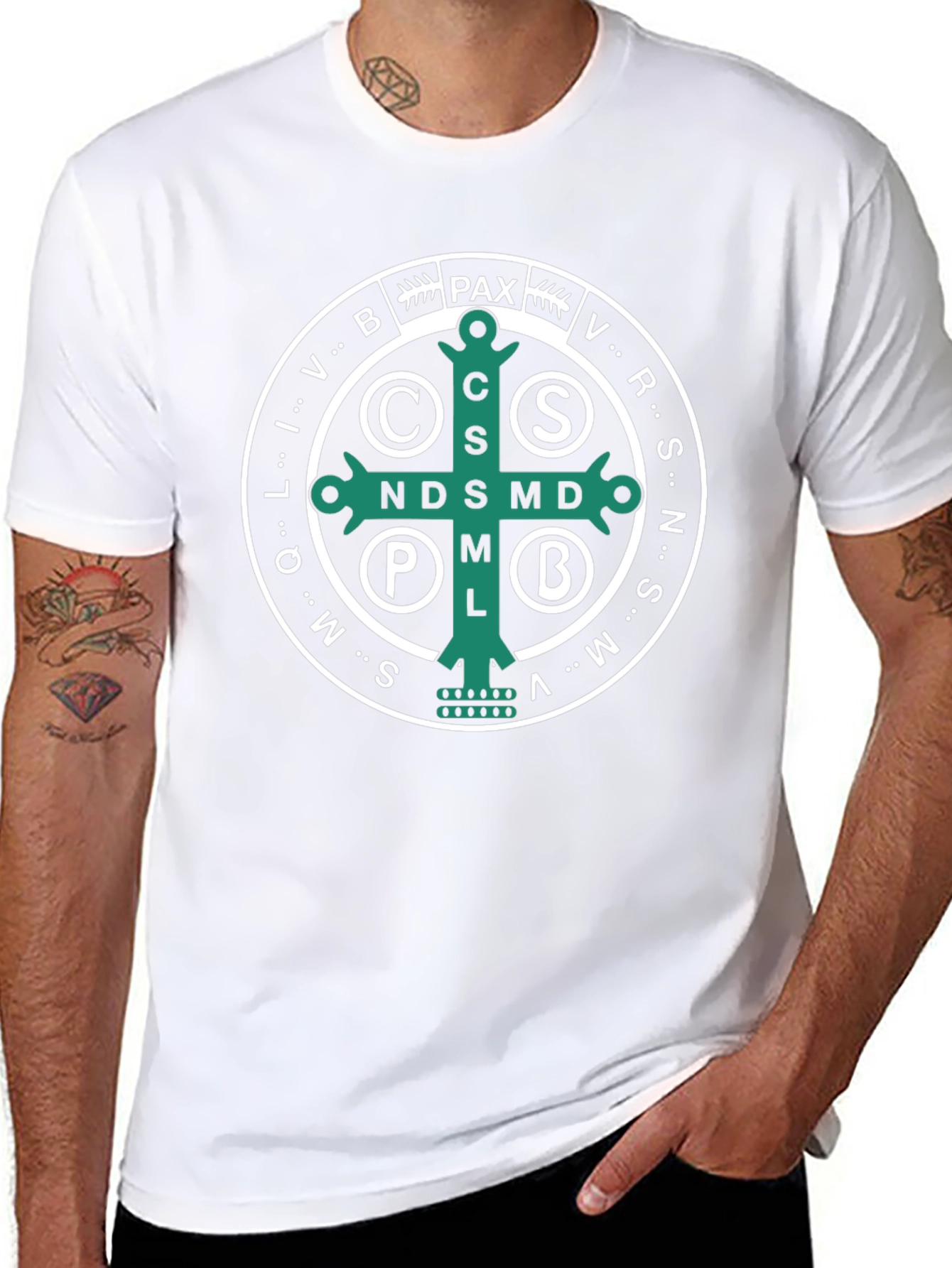 St. Benedict Medal Graphic Tee - Black