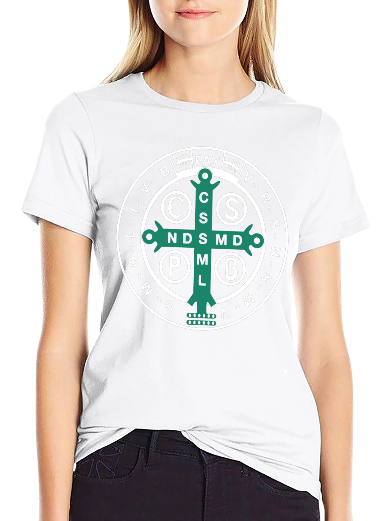 St. Benedict Medal Graphic Tee - Black