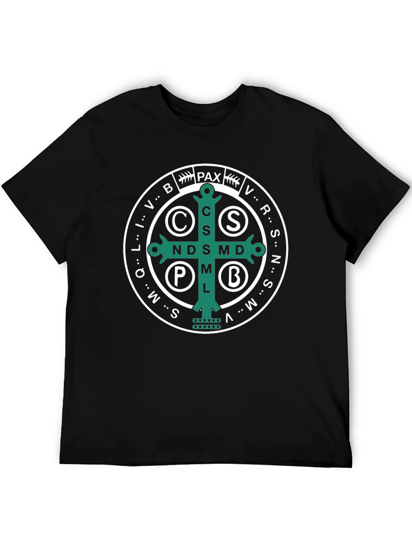 St. Benedict Medal Graphic Tee - Black