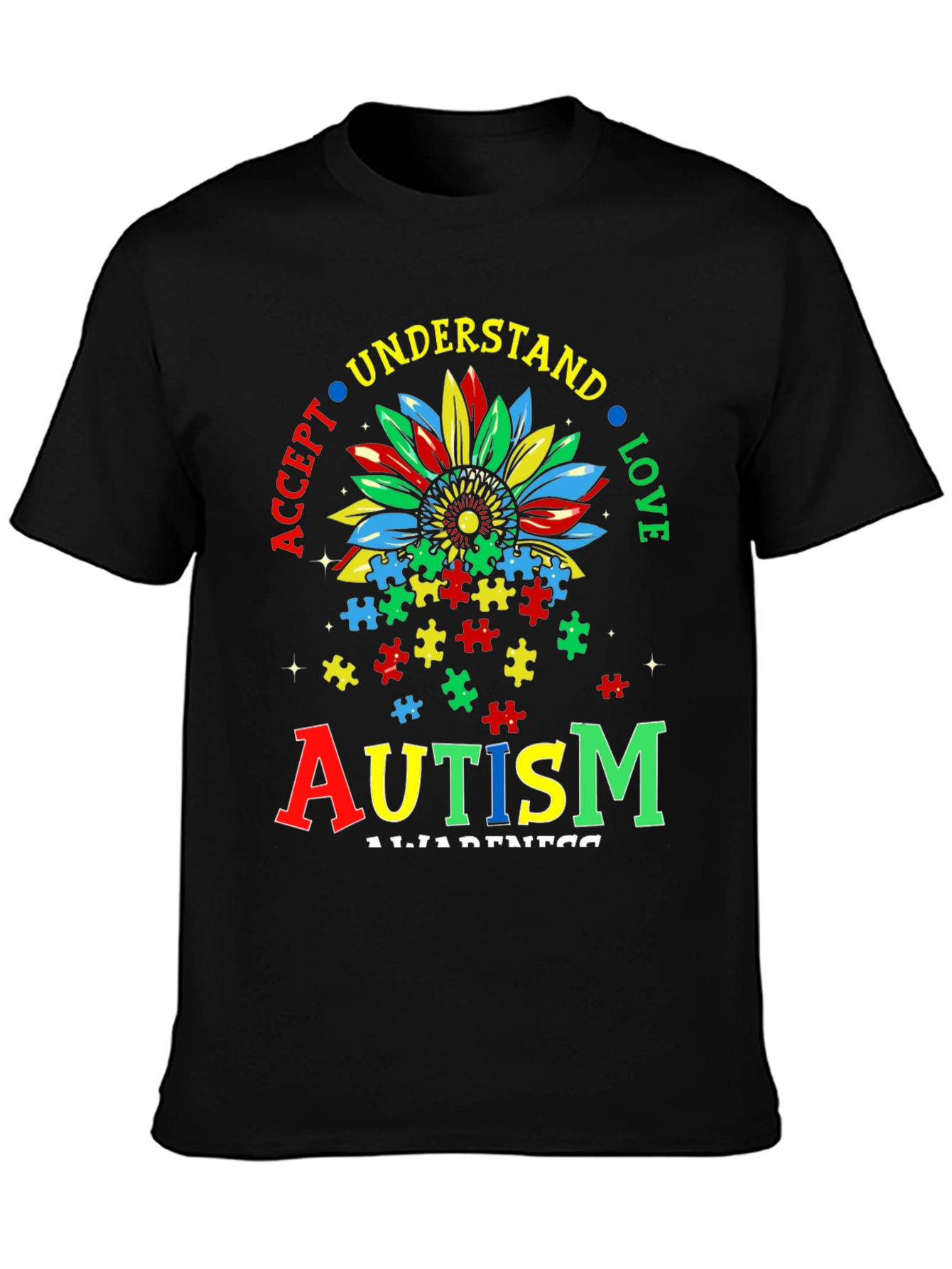 Autism Awareness T-Shirt - Accept Understand Love