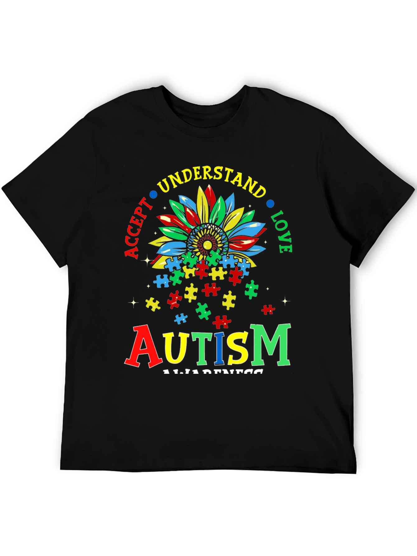 Autism Awareness T-Shirt - Accept Understand Love