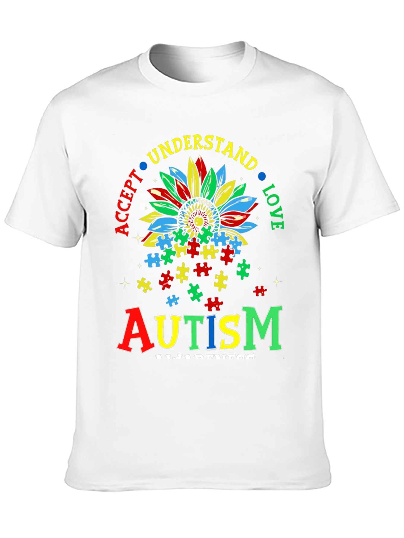 Autism Awareness T-Shirt - Accept Understand Love