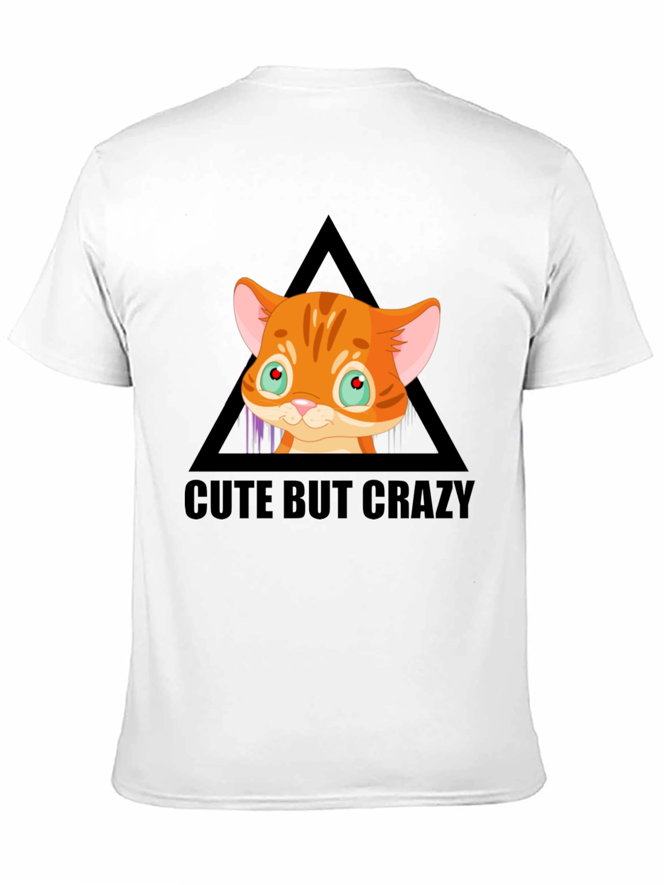 Cute But Crazy Cat Graphic Tee