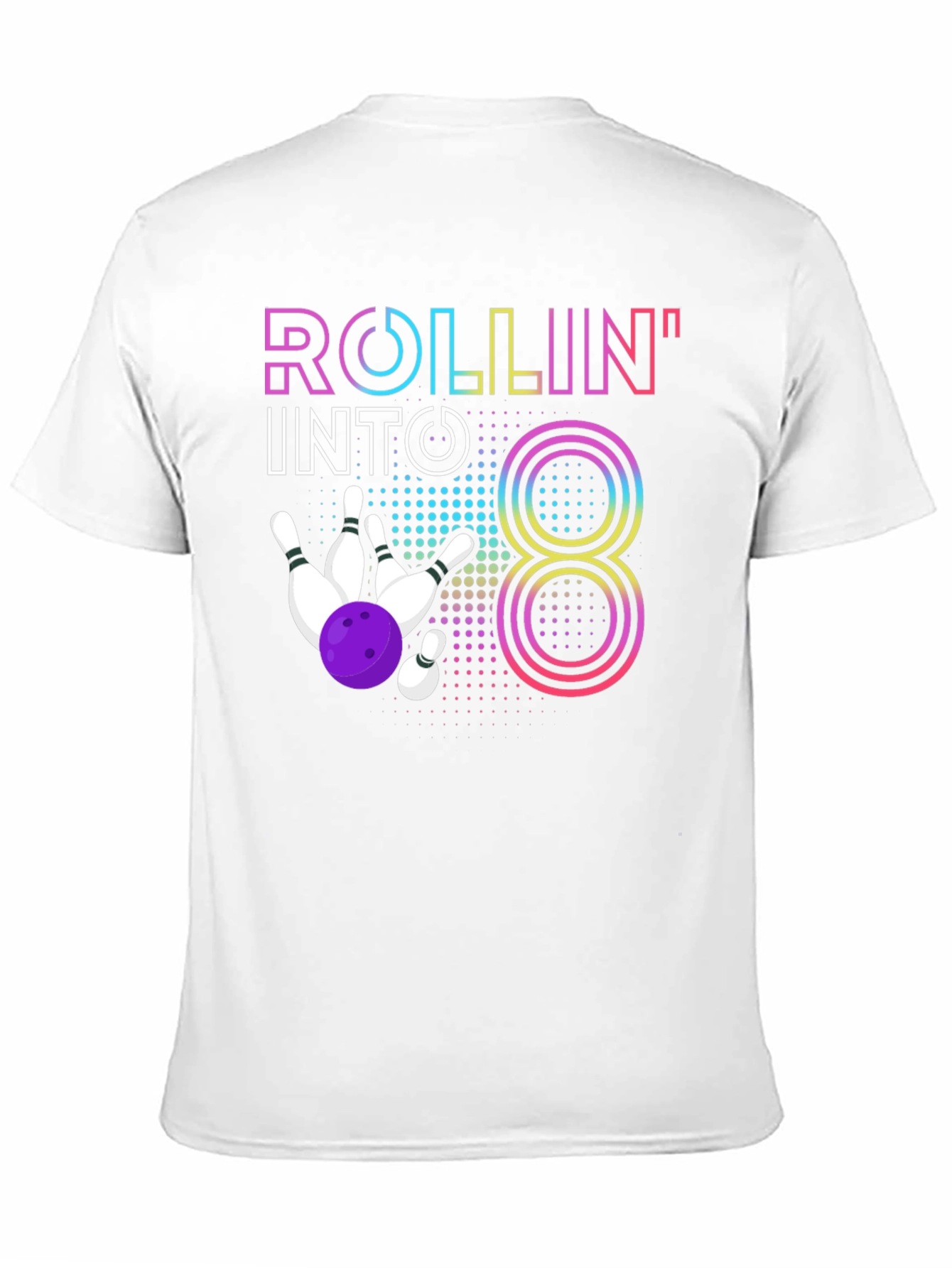Rollin Into 8 Birthday Bowling T-Shirt