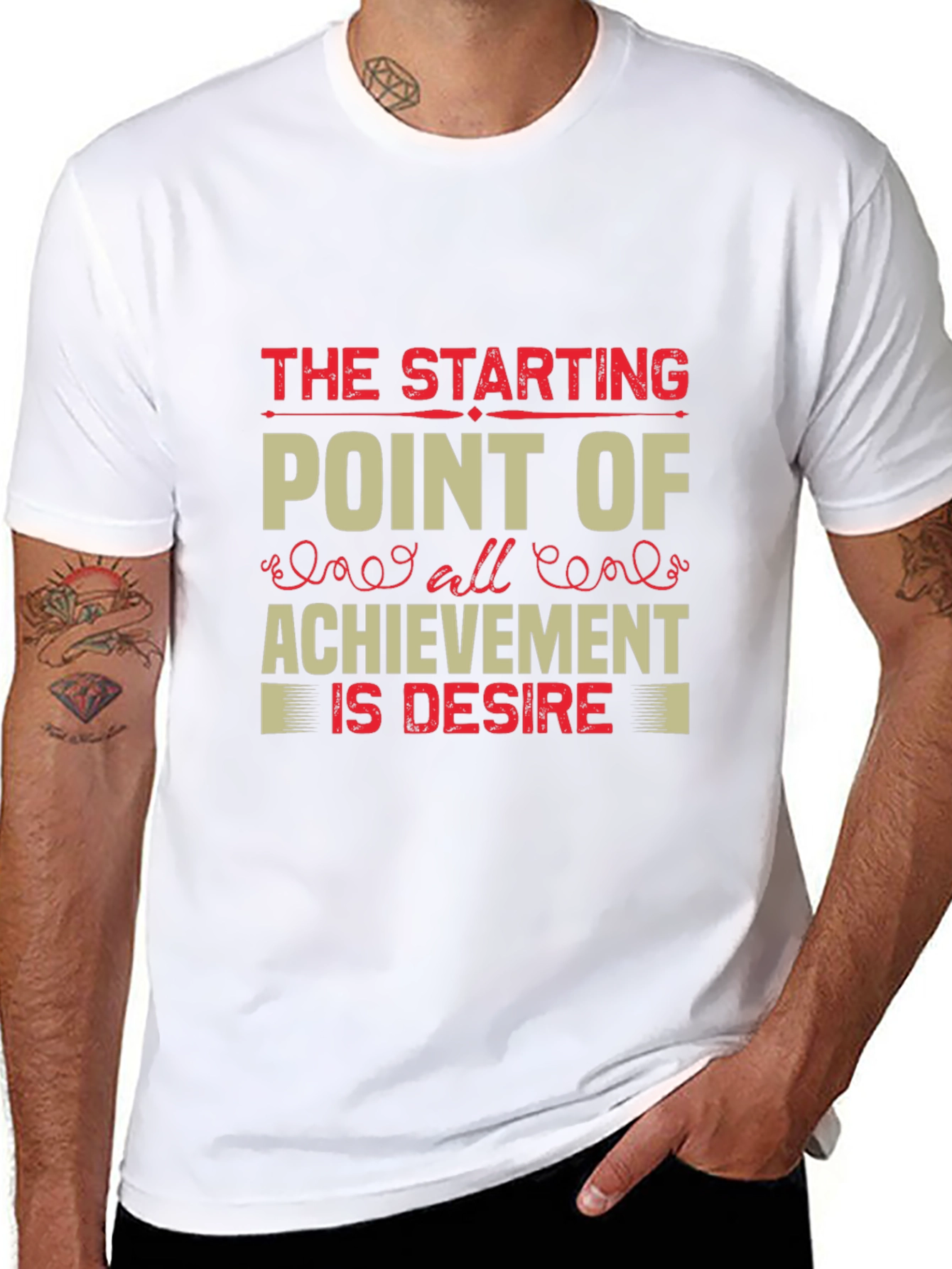 Motivational Quote Graphic T-Shirt - Black
