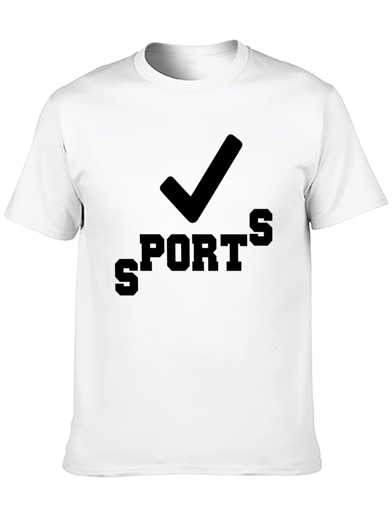 Sports Check Black Graphic Tee