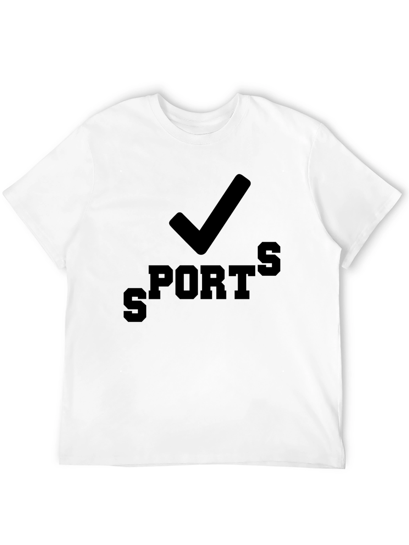 Sports Check Black Graphic Tee