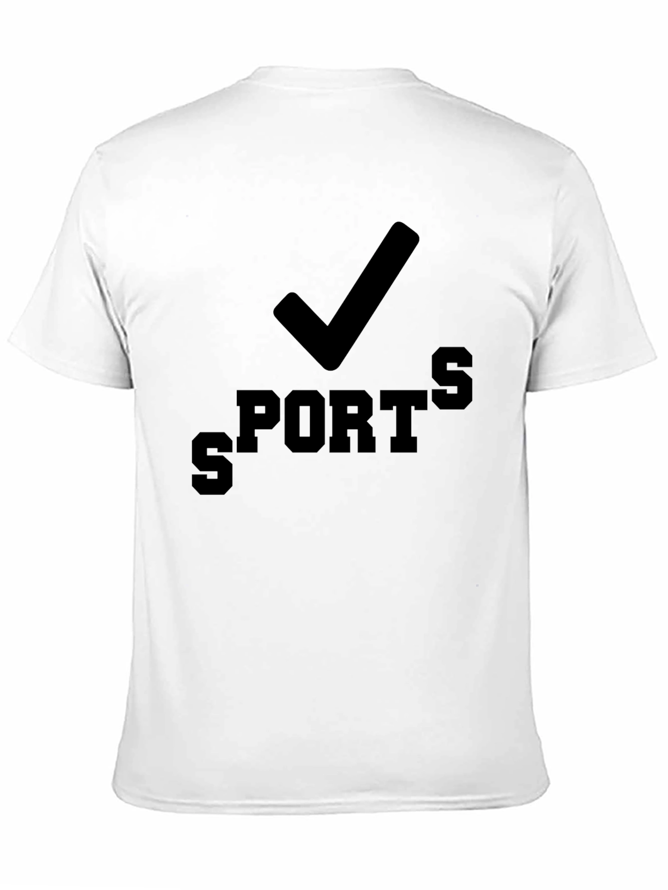 Sports Check Black Graphic Tee