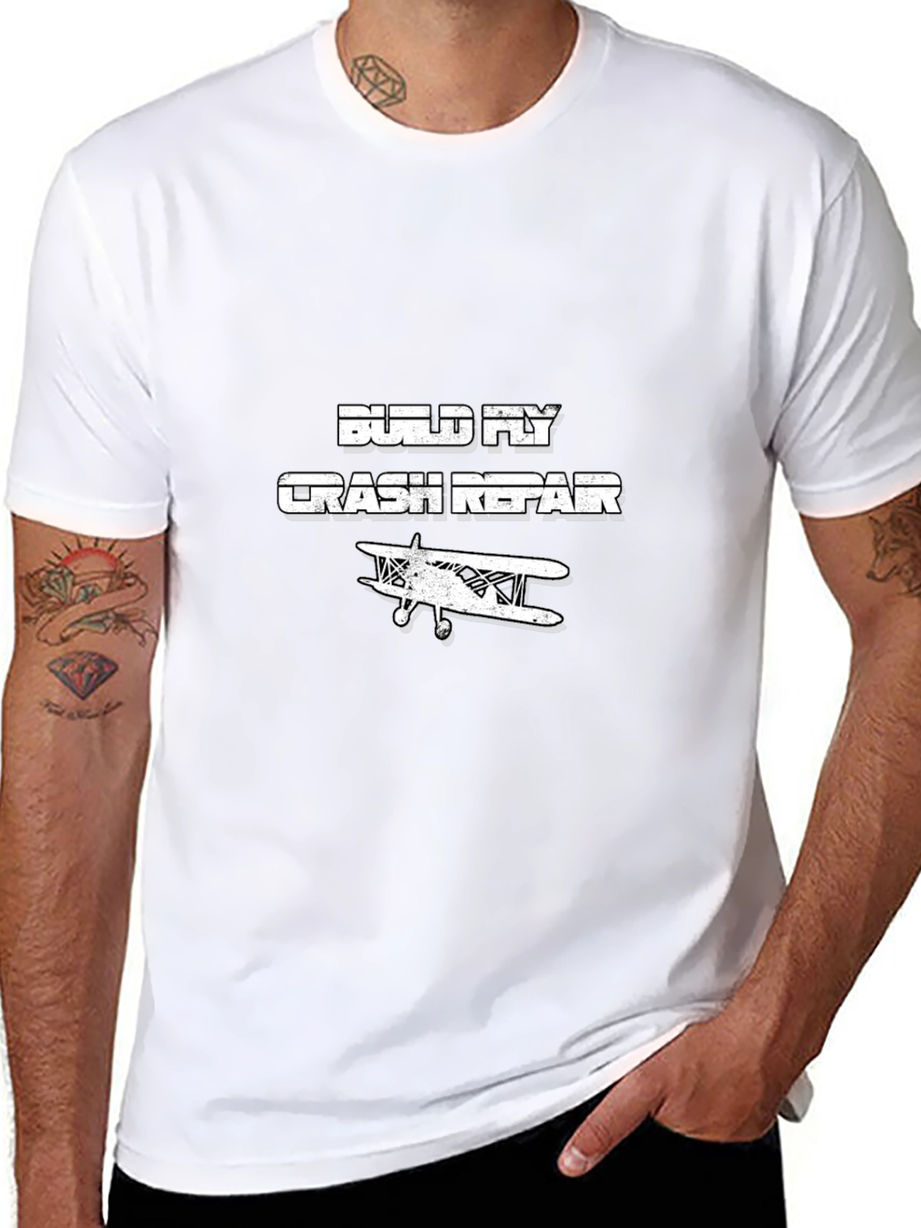 Build Fly Crash Repair T-Shirt - Aviation Humor