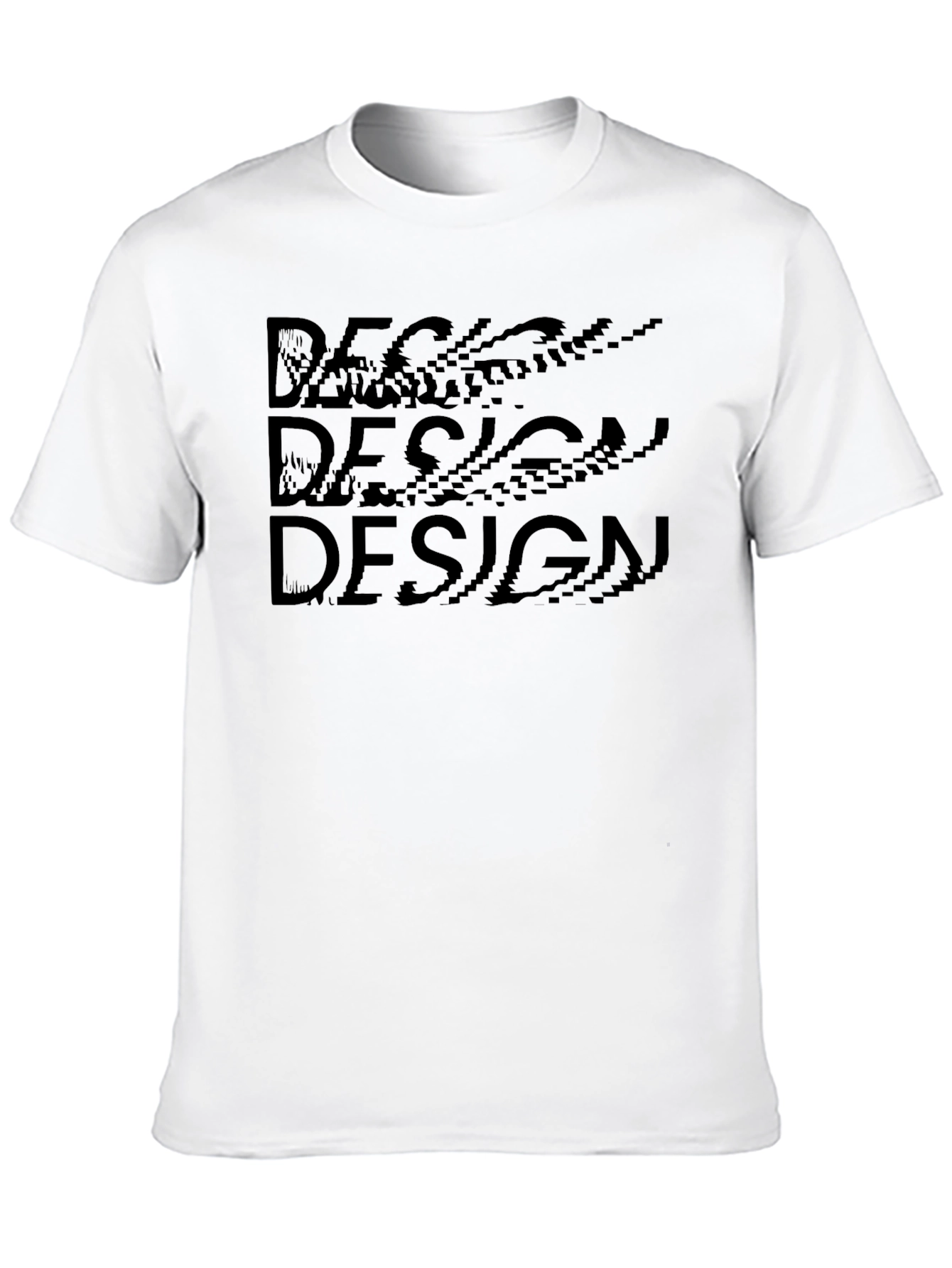 Black Design Text Tee - Cool Graphic Print Shirt