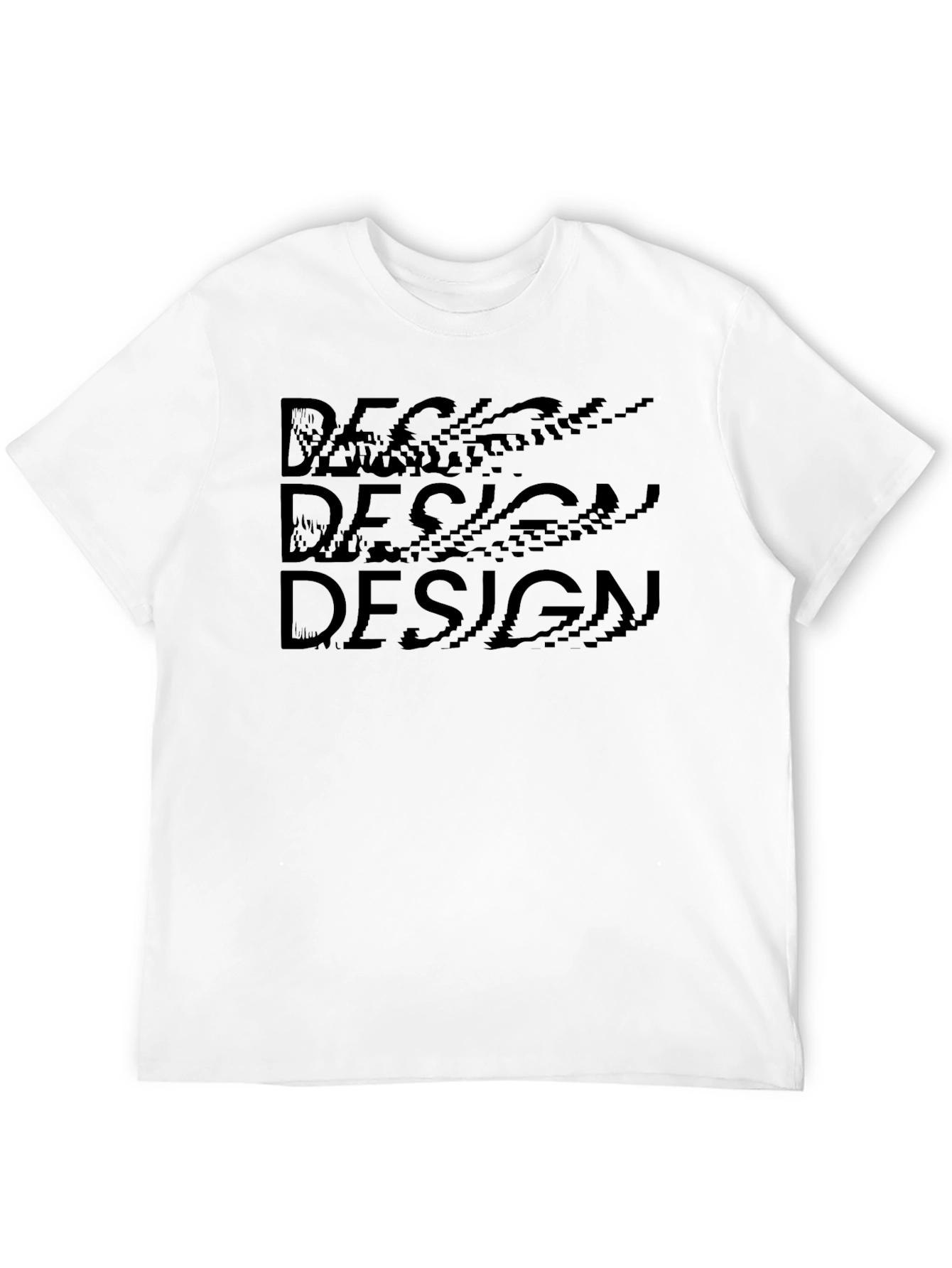 Black Design Text Tee - Cool Graphic Print Shirt