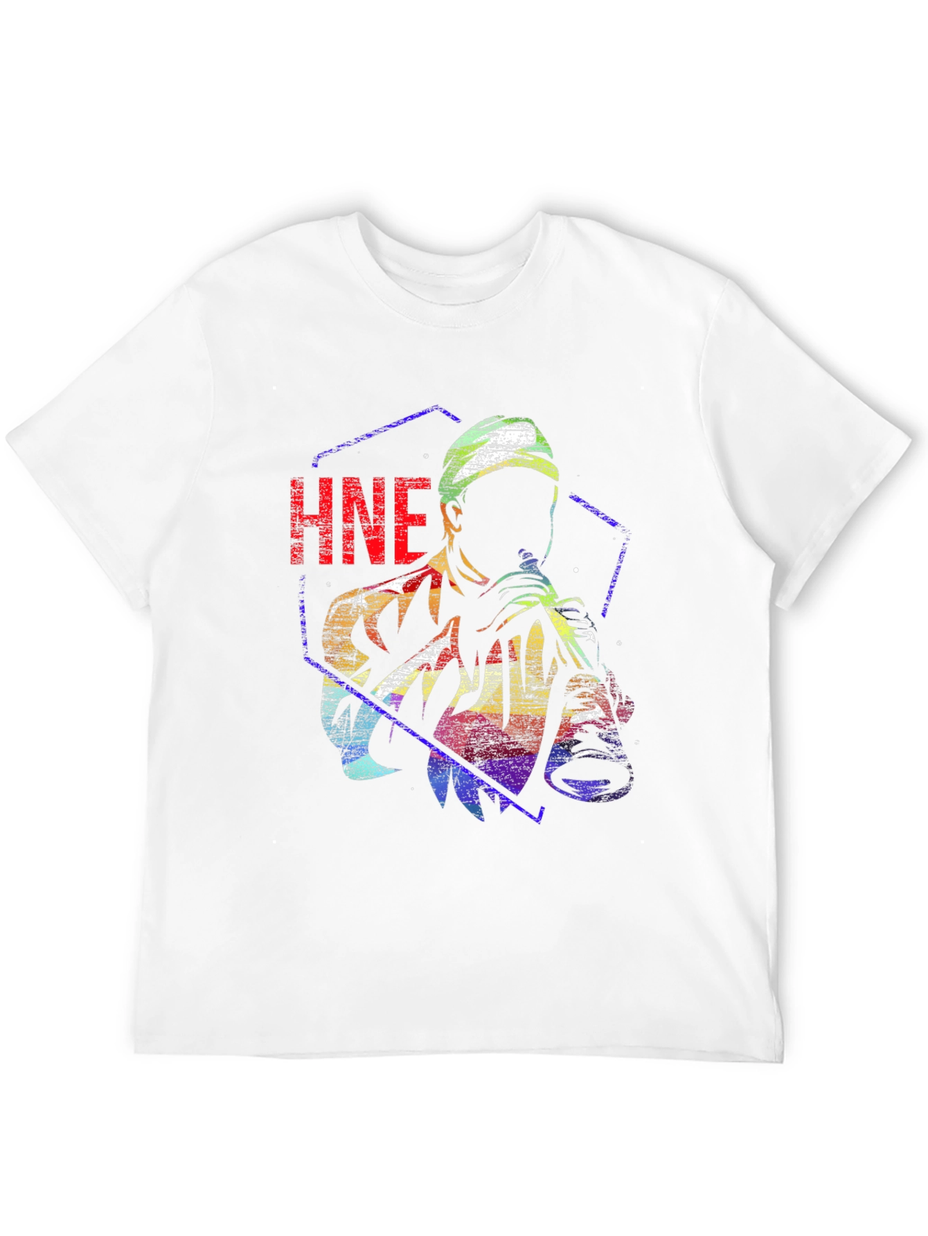 HNE Rainbow Graphic T-Shirt - Unique Art Tee