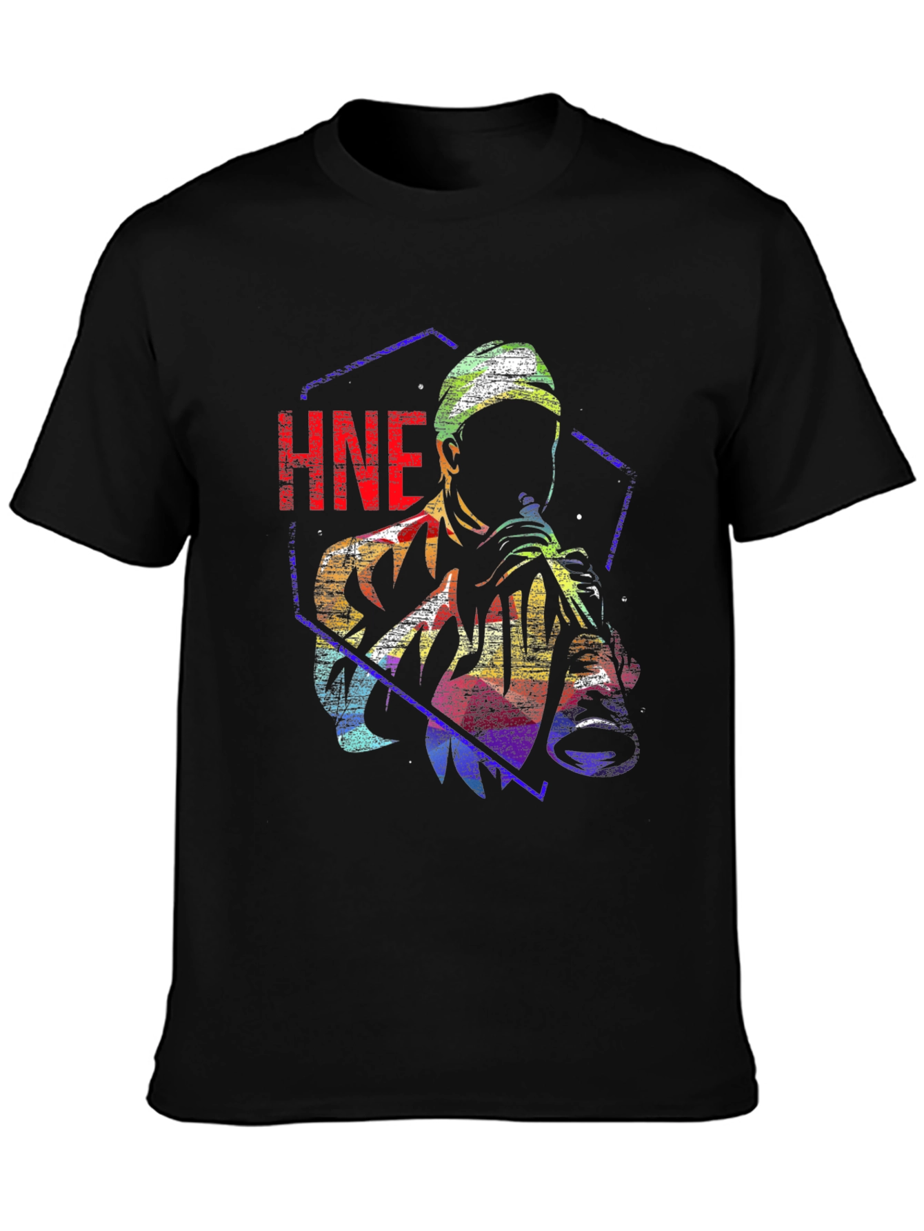 HNE Rainbow Graphic T-Shirt - Unique Art Tee