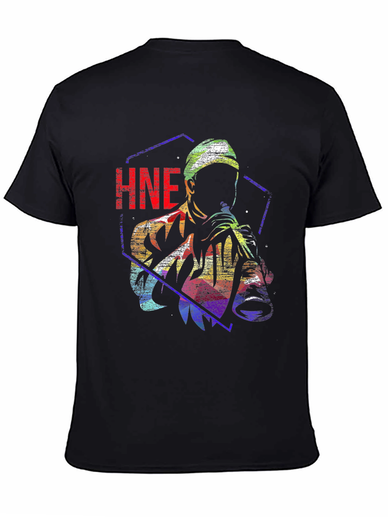 HNE Rainbow Graphic T-Shirt - Unique Art Tee