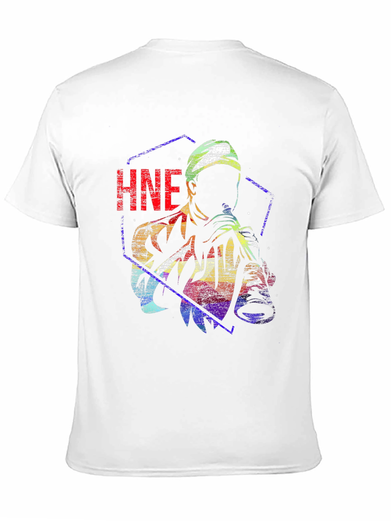 HNE Rainbow Graphic T-Shirt - Unique Art Tee