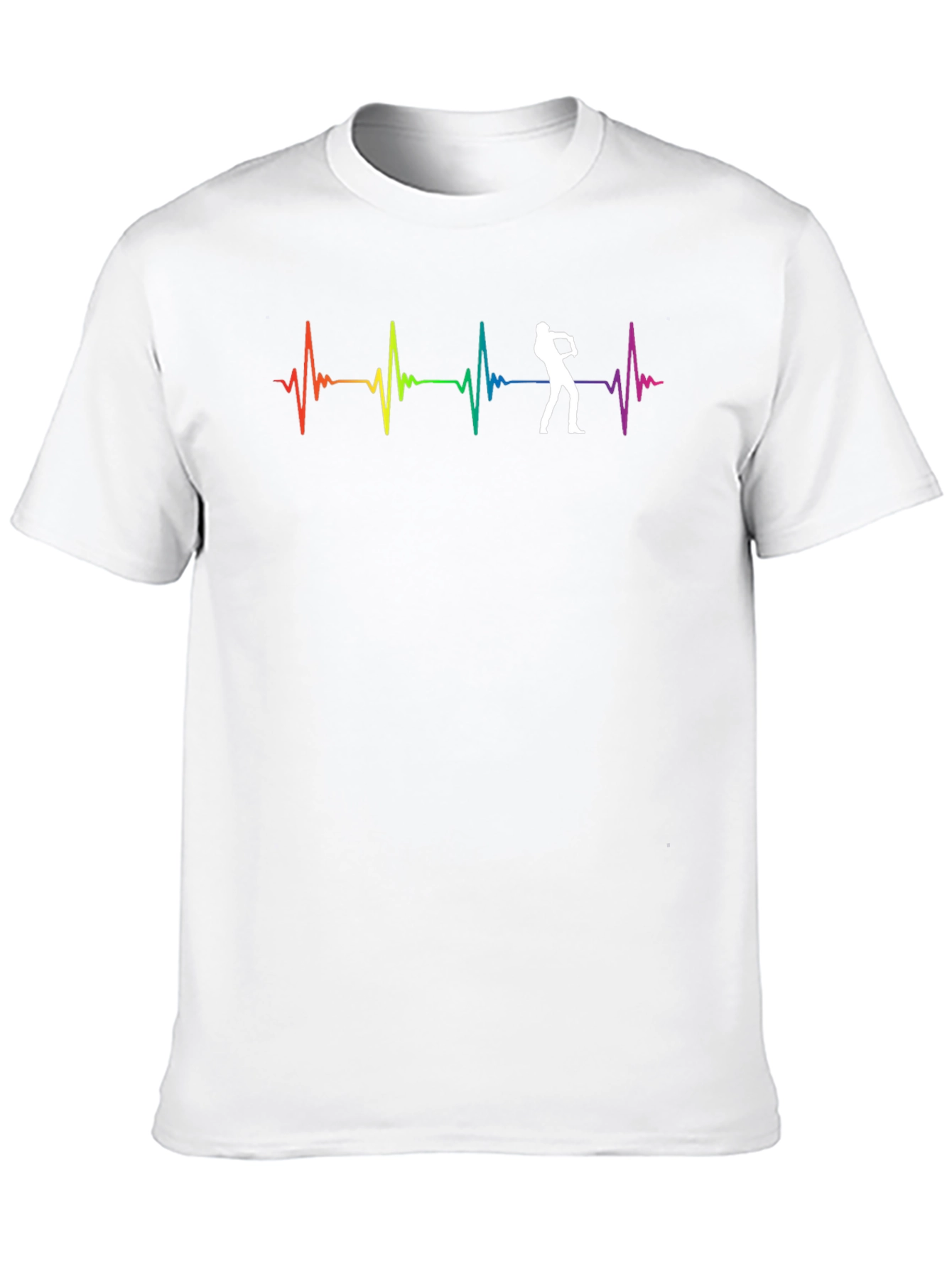 Rainbow Heartbeat Saxophone Player Graphic Tee