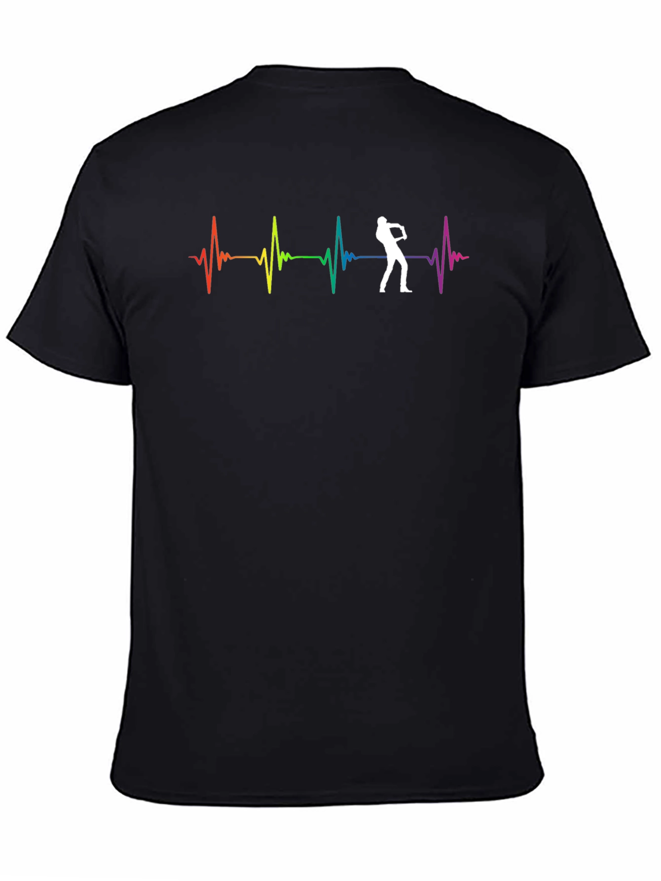Rainbow Heartbeat Saxophone Player Graphic Tee