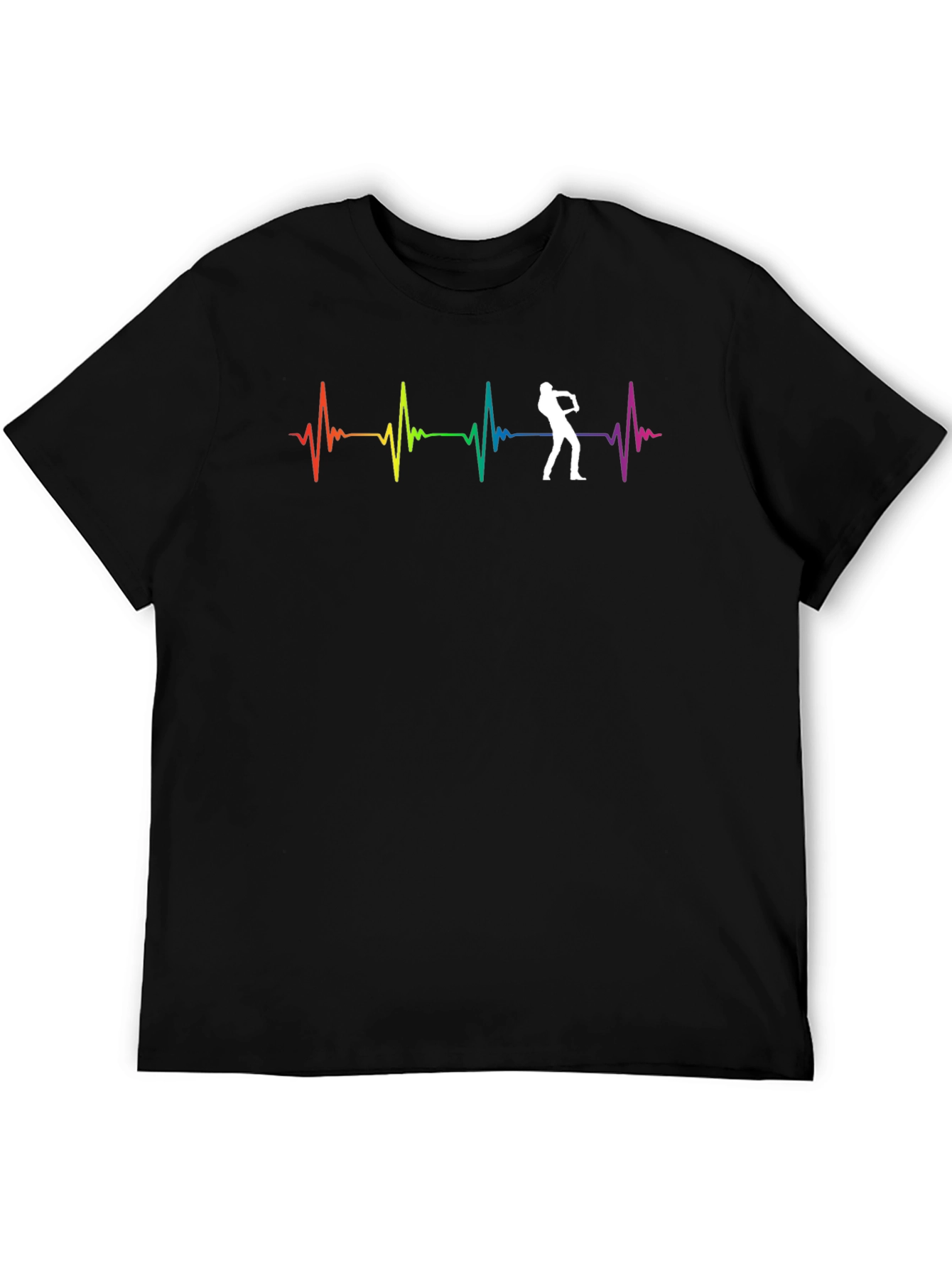 Rainbow Heartbeat Saxophone Player Graphic Tee