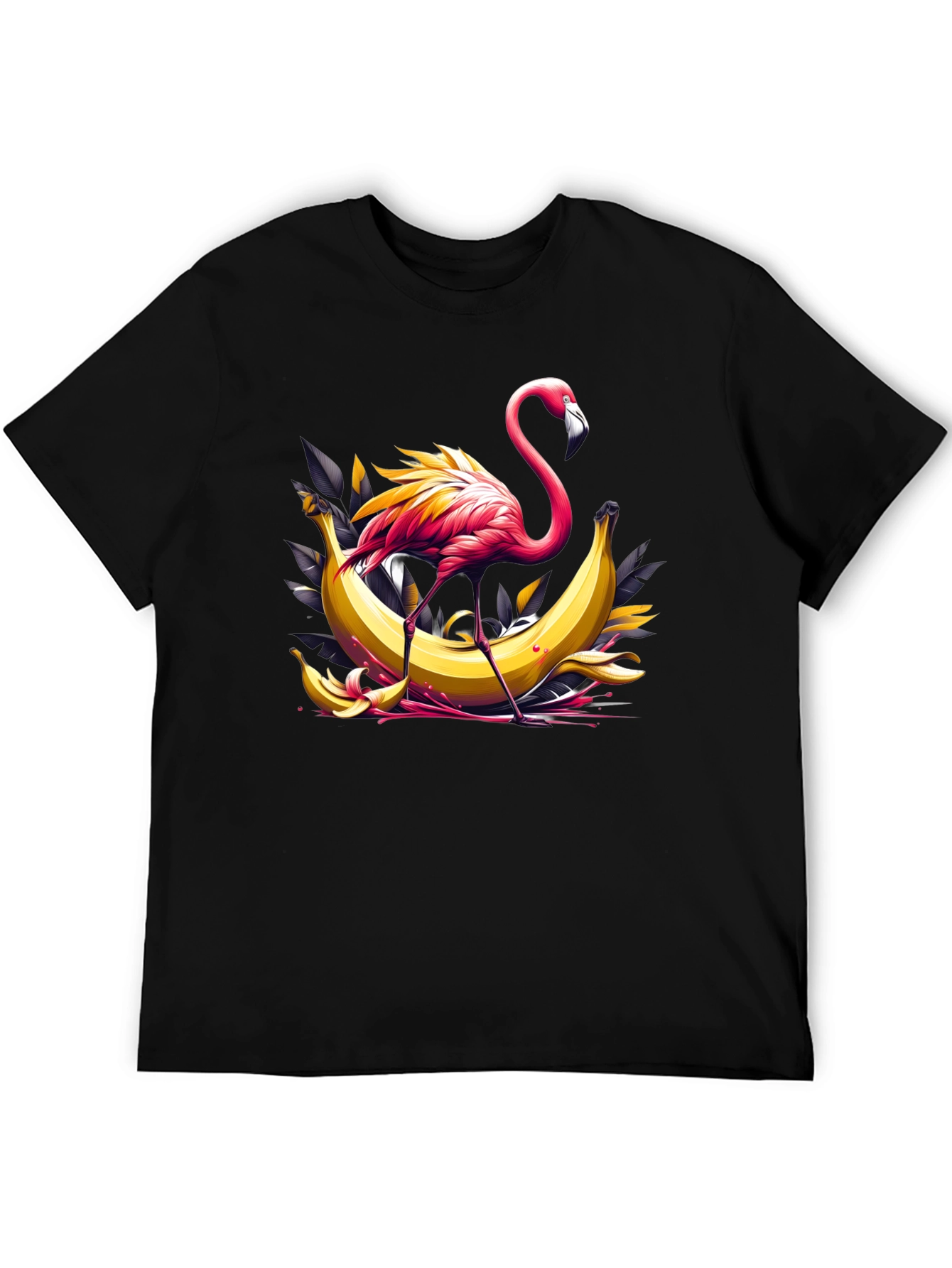 Flamingo & Banana Graphic T-Shirt - Unique Design