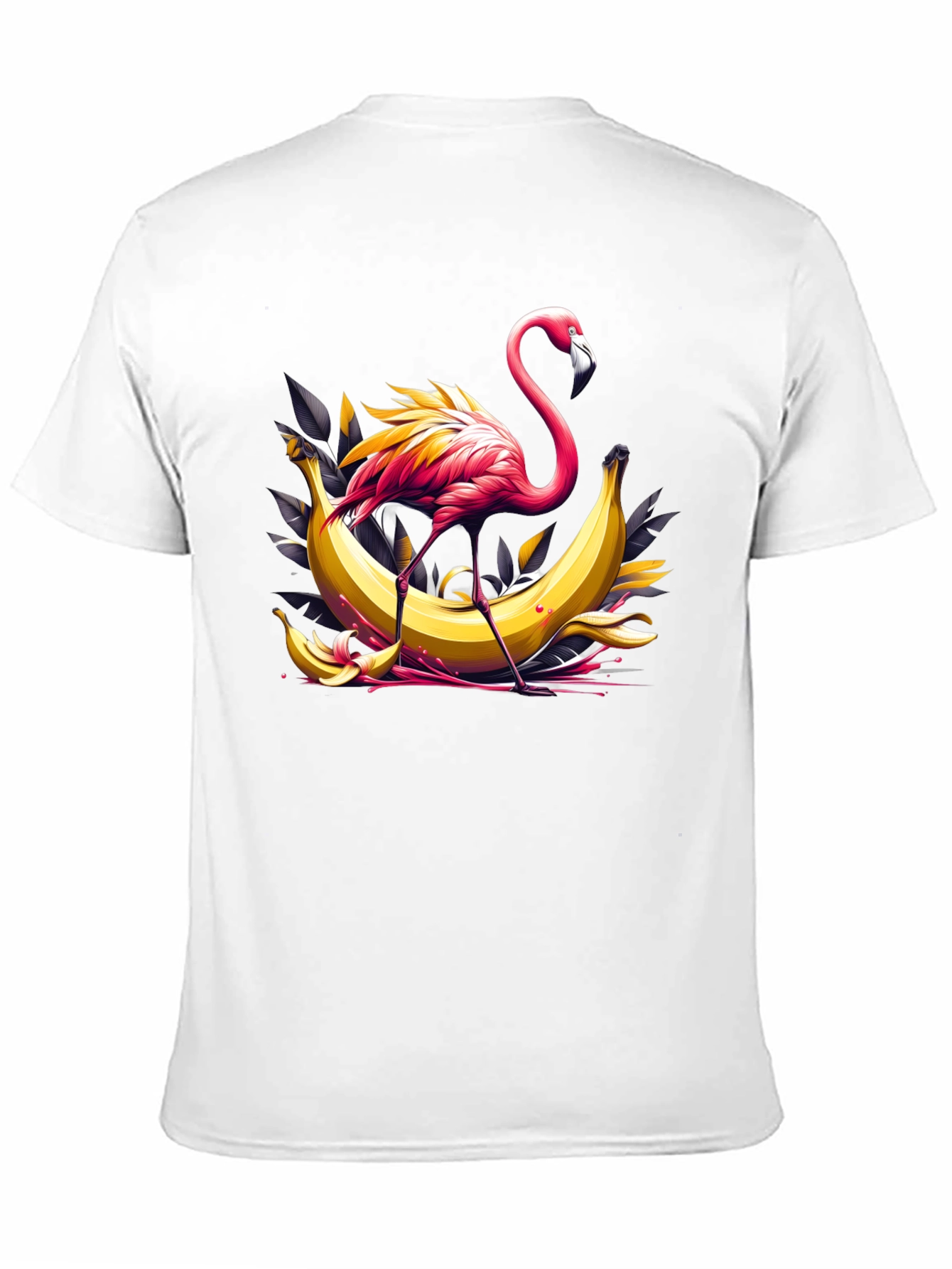 Flamingo & Banana Graphic T-Shirt - Unique Design