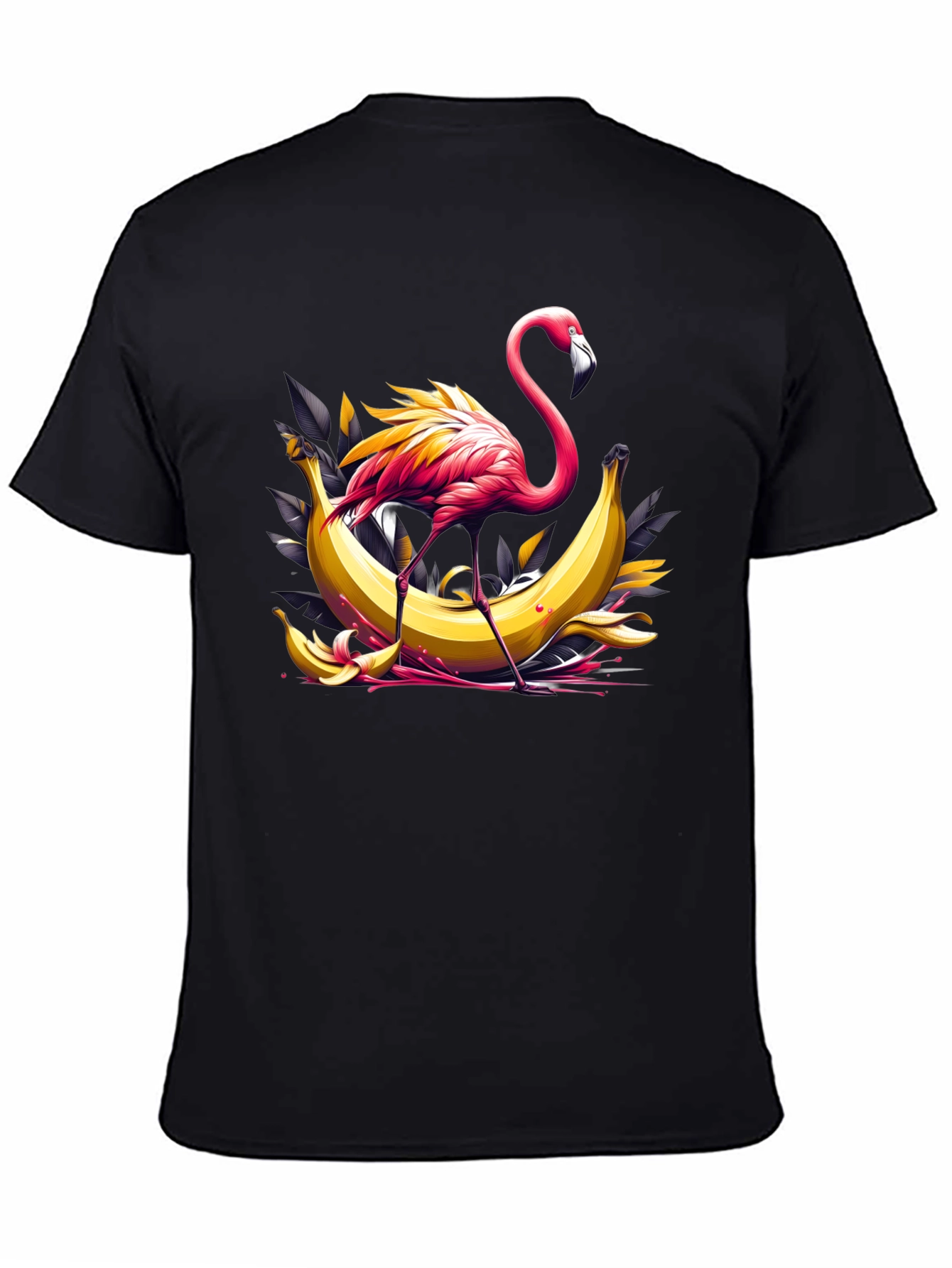 Flamingo & Banana Graphic T-Shirt - Unique Design
