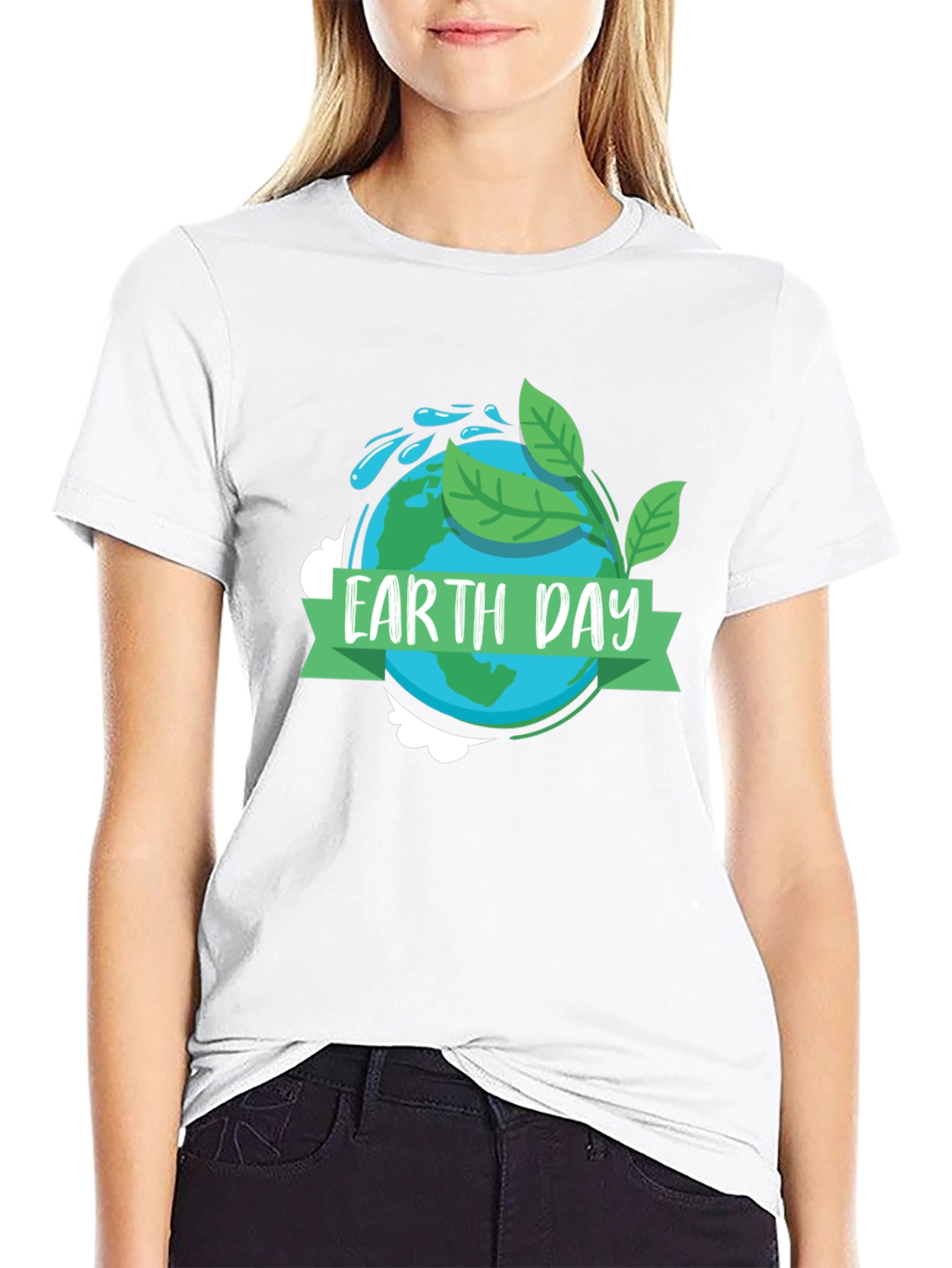 Earth Day Graphic Tee - Black Cotton T-Shirt