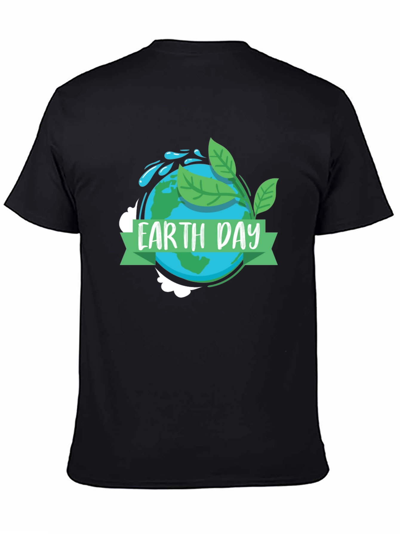 Earth Day Graphic Tee - Black Cotton T-Shirt