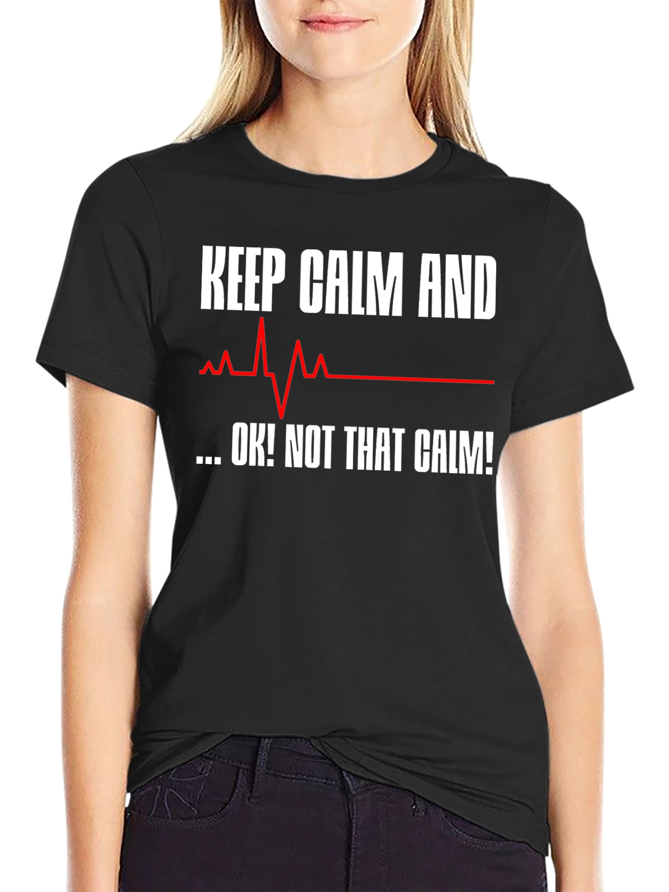 Keep Calm T-Shirt - Funny ECG Design
