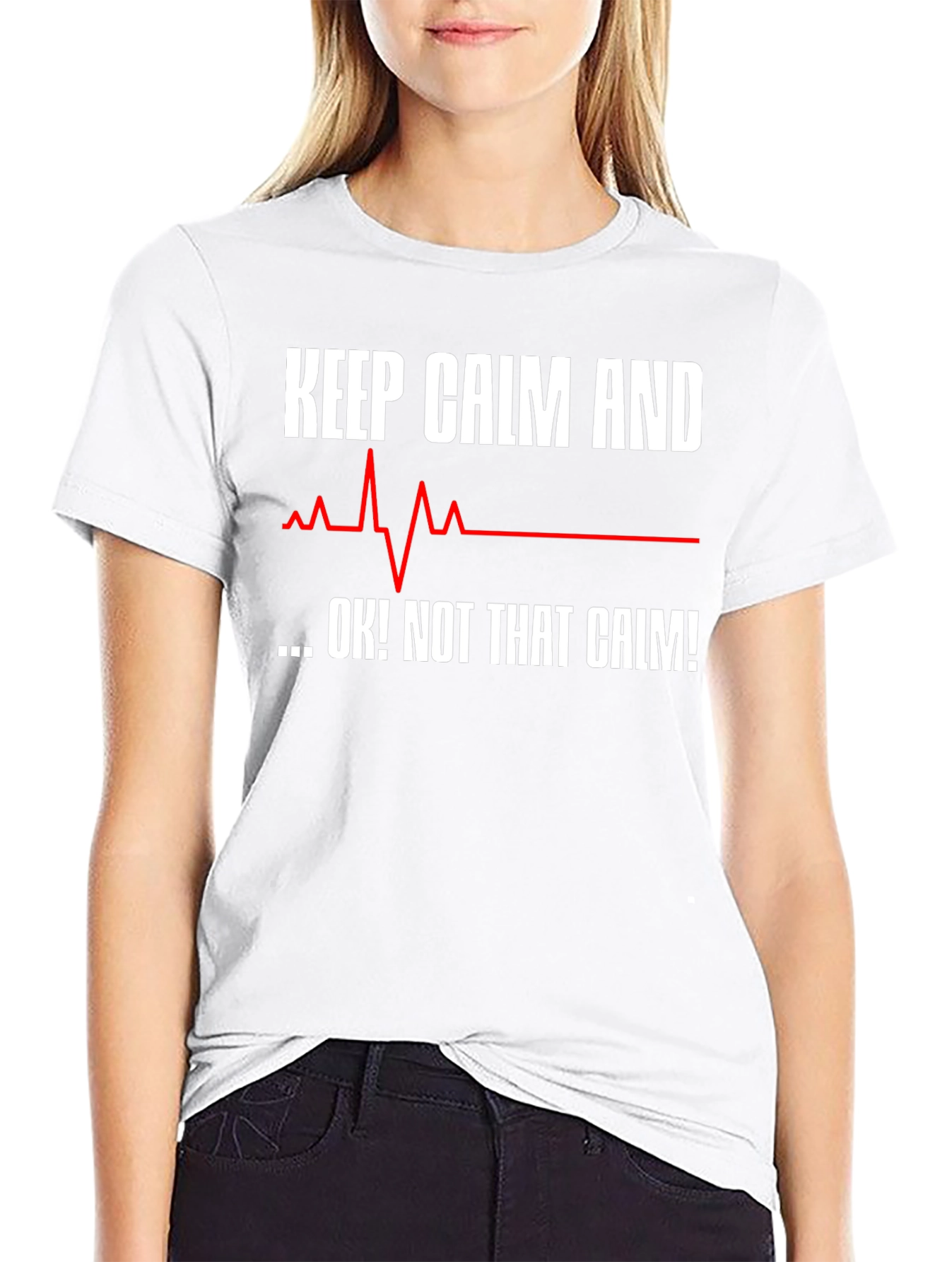 Keep Calm T-Shirt - Funny ECG Design