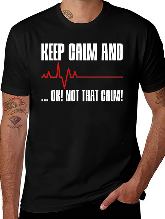 Keep Calm T-Shirt - Funny ECG Design
