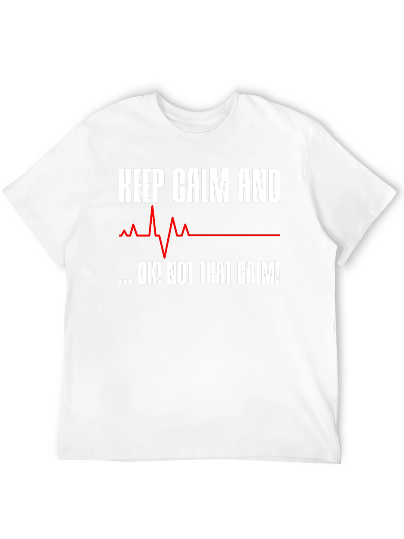 Keep Calm T-Shirt - Funny ECG Design