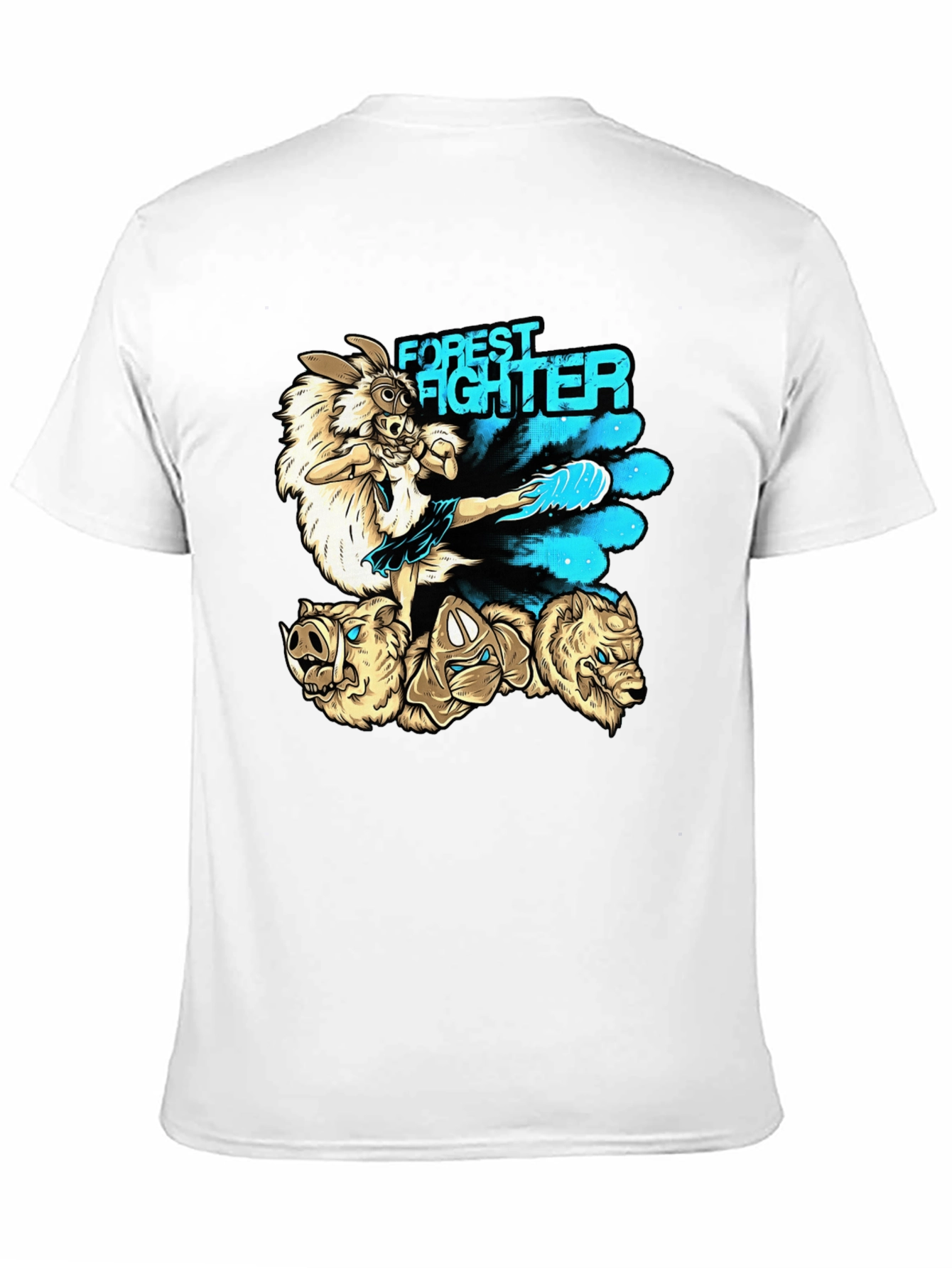 Forest Fighter Graphic Tee - Martial Arts Rabbit