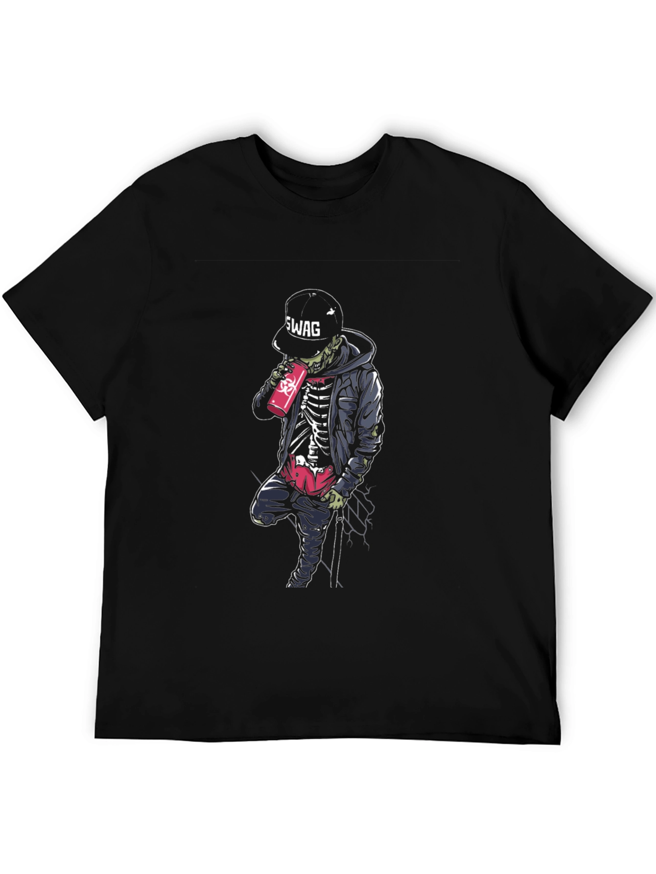 Swag Skeleton Graphic Print T-Shirt