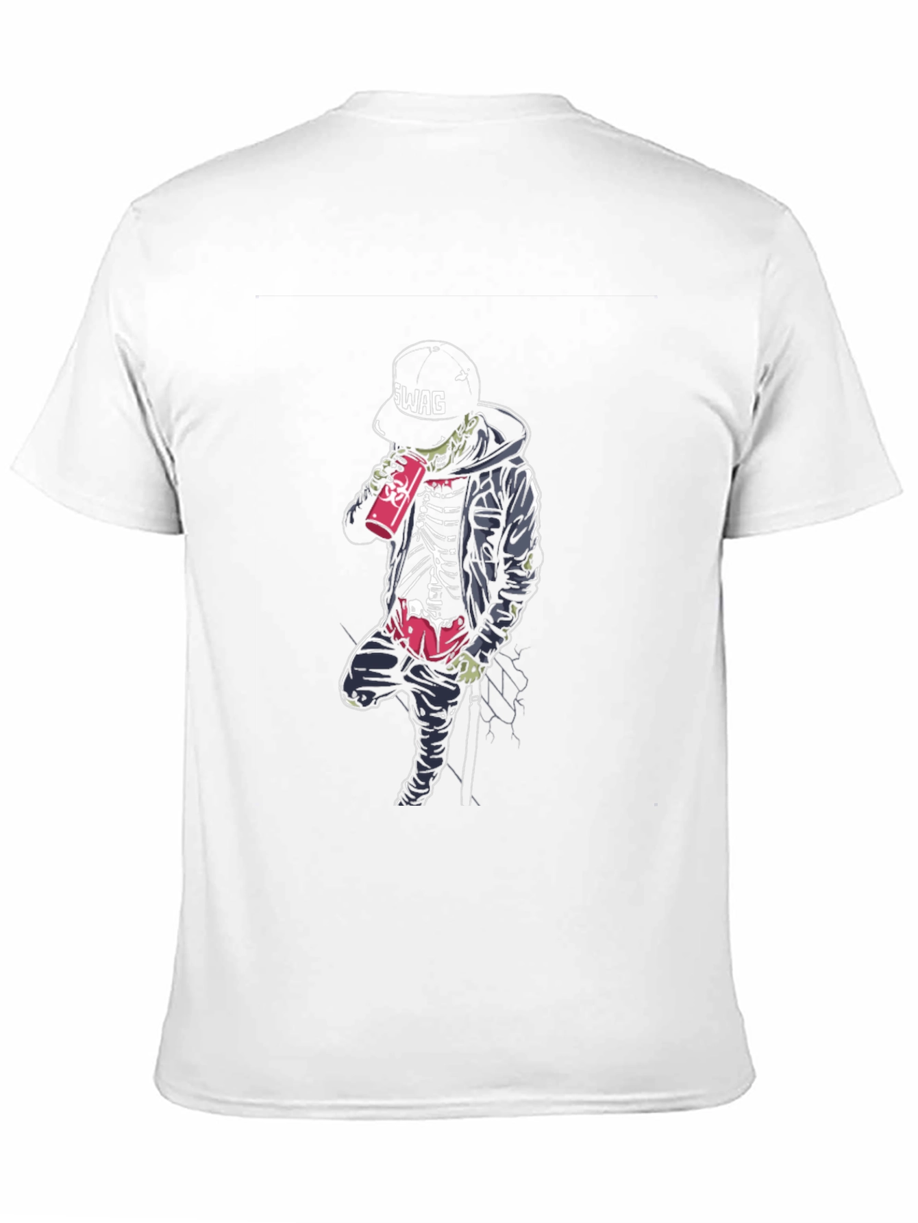 Swag Skeleton Graphic Print T-Shirt