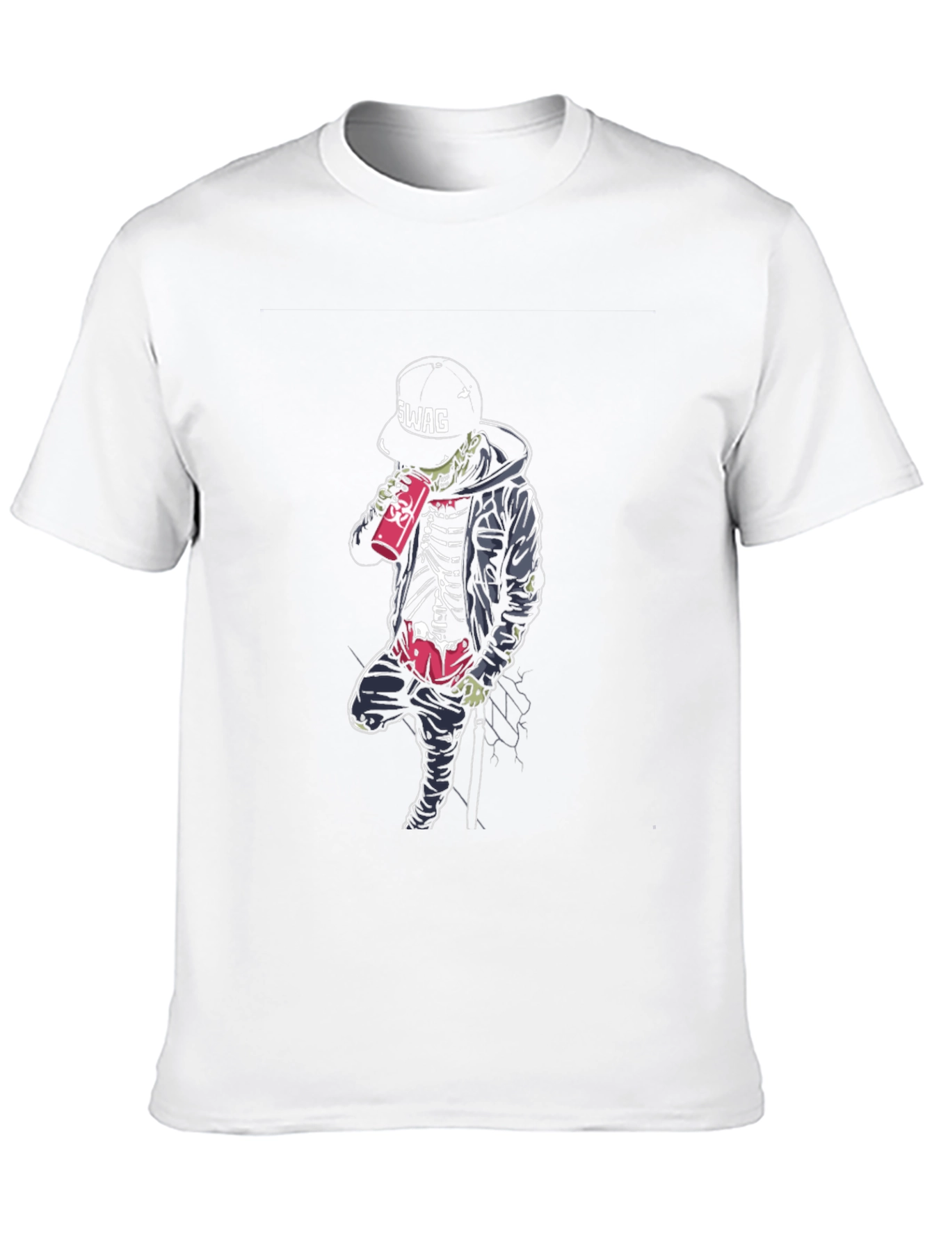 Swag Skeleton Graphic Print T-Shirt