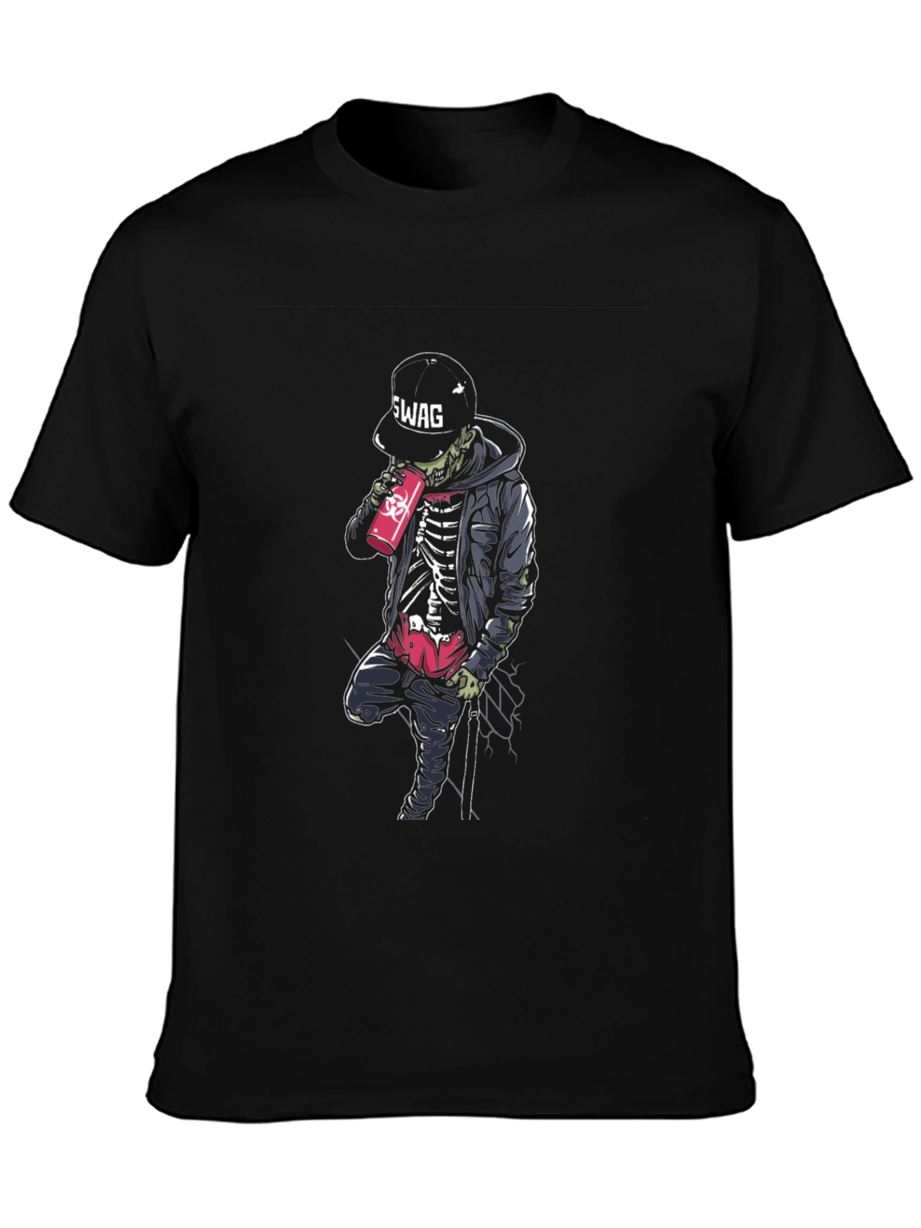 Swag Skeleton Graphic Print T-Shirt