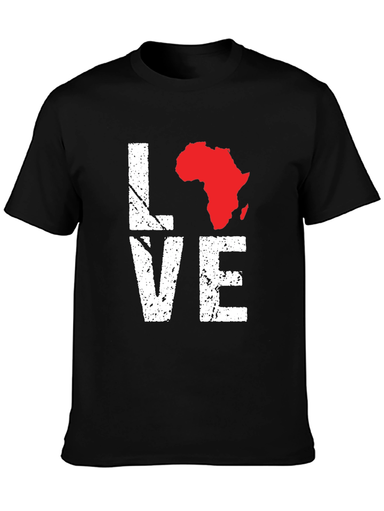 Love Africa Graphic Tee - Black Cotton T-Shirt