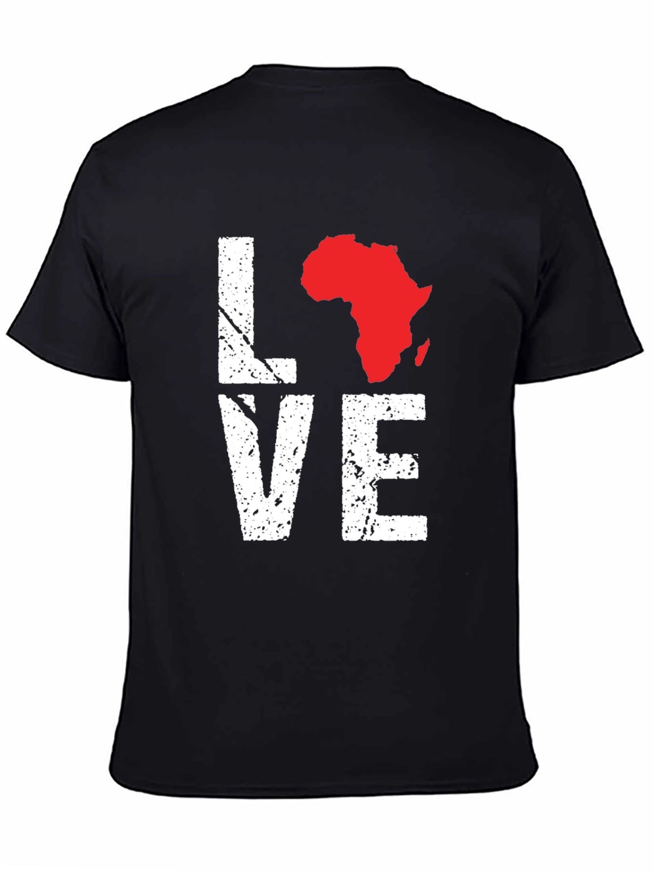Love Africa Graphic Tee - Black Cotton T-Shirt