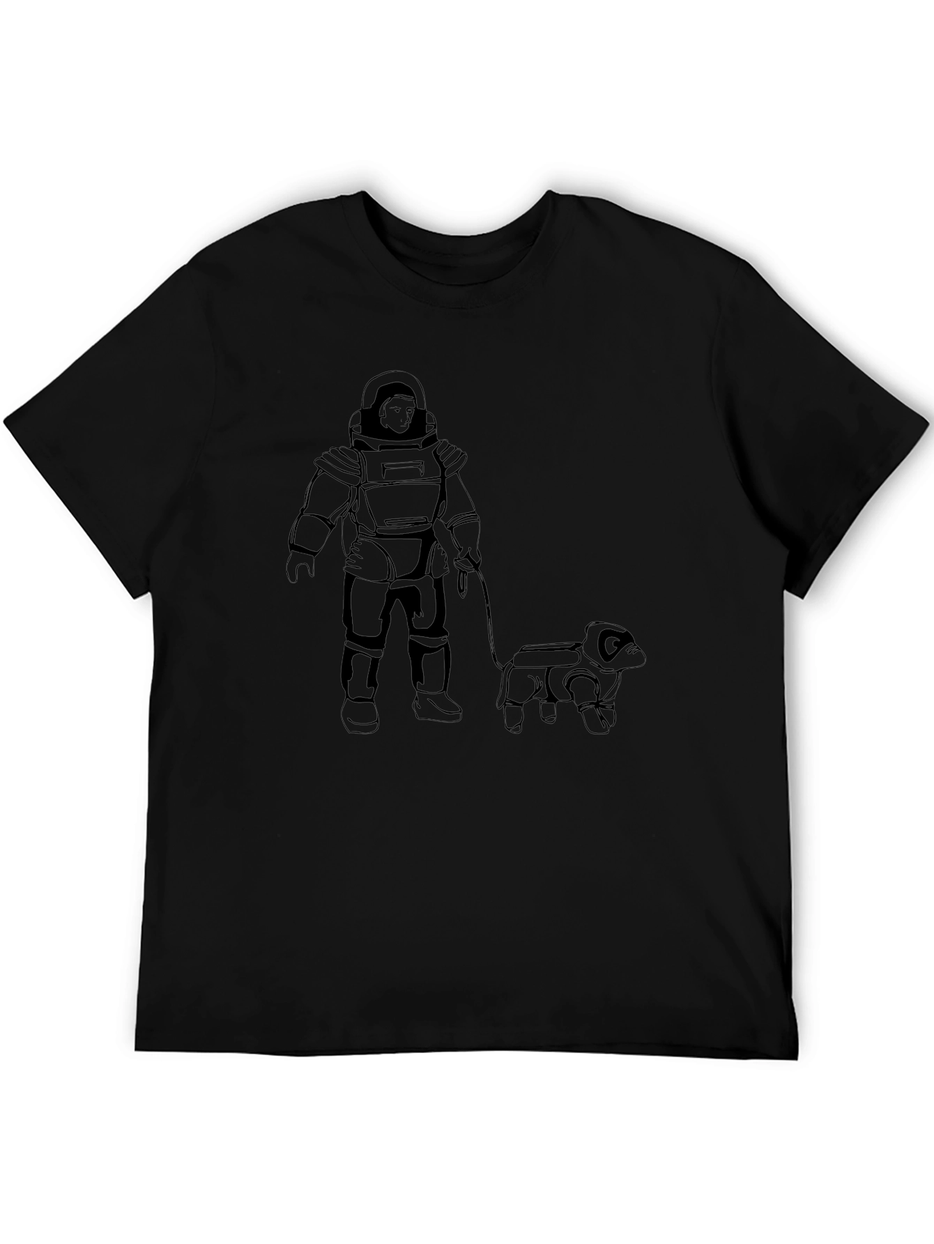Astronaut Dog Walker T-Shirt