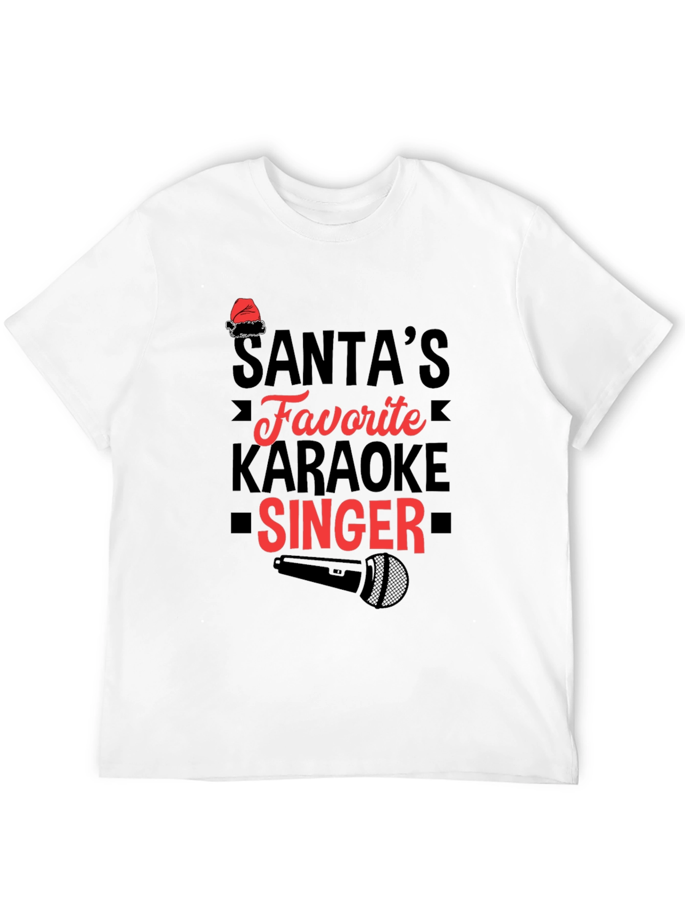 Santas Favorite Karaoke Singer Graphic T-Shirt