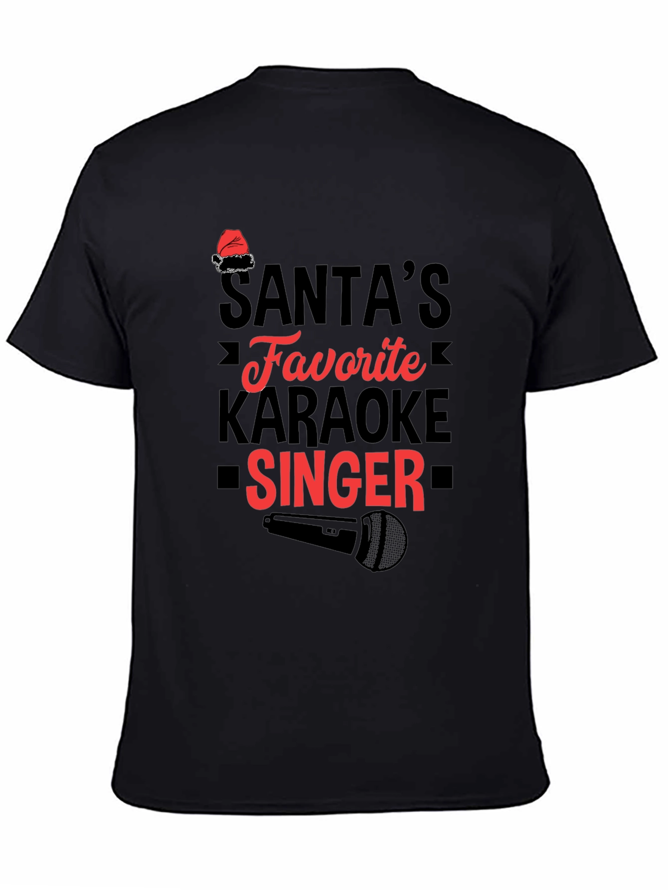 Santas Favorite Karaoke Singer Graphic T-Shirt