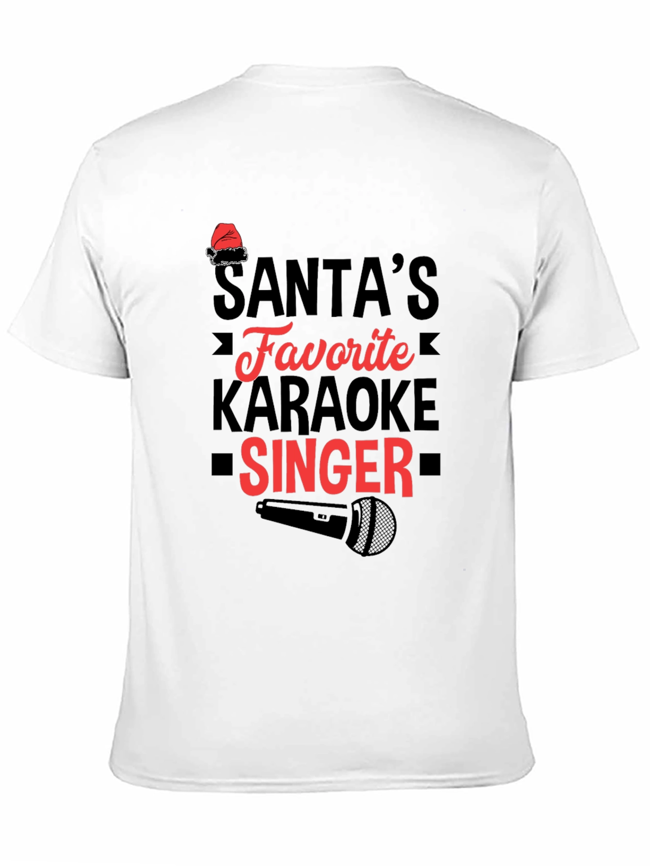 Santas Favorite Karaoke Singer Graphic T-Shirt
