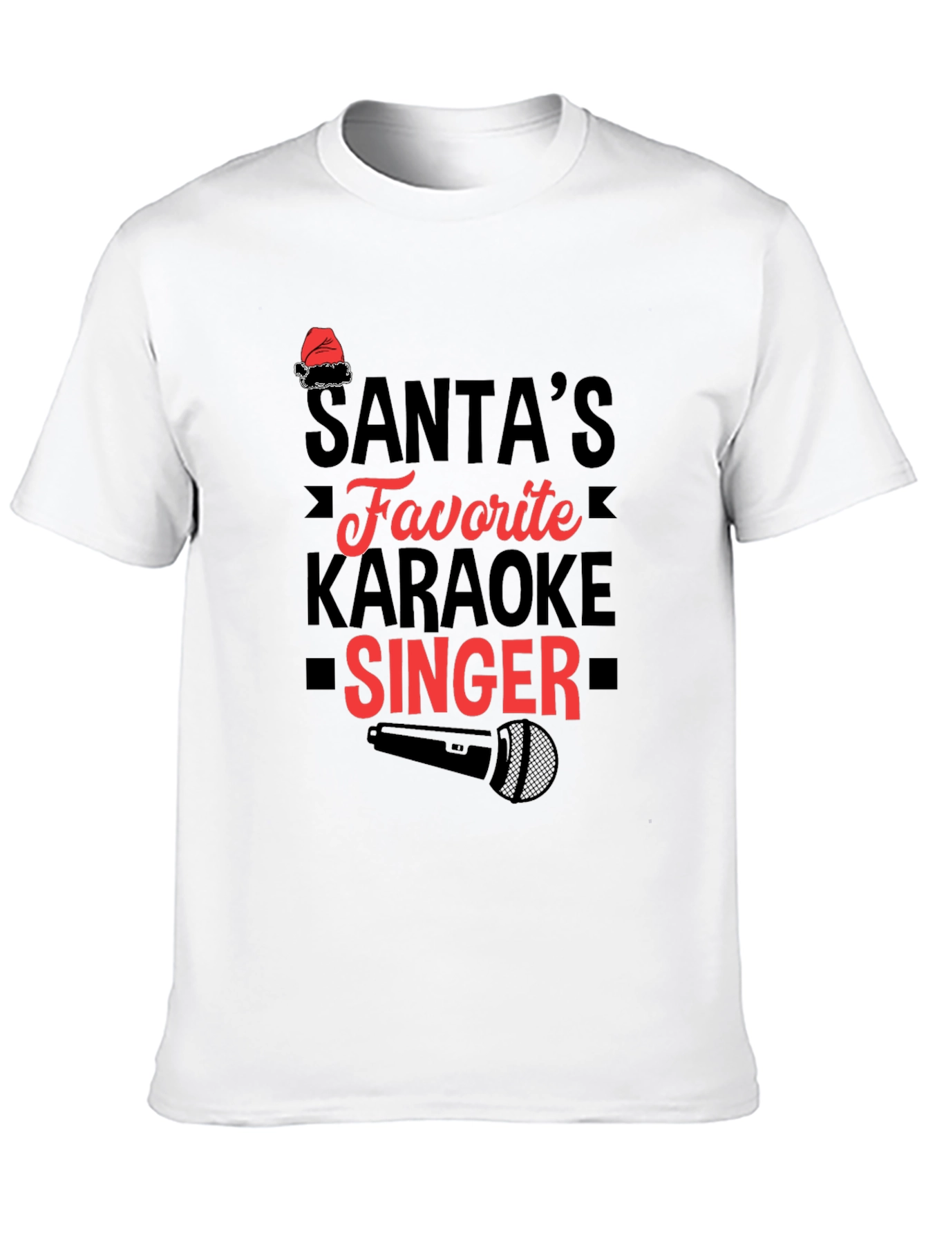 Santas Favorite Karaoke Singer Graphic T-Shirt
