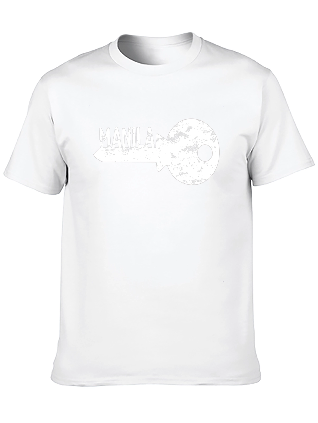 Manila Key Graphic T-Shirt - Black Crew Neck Tee