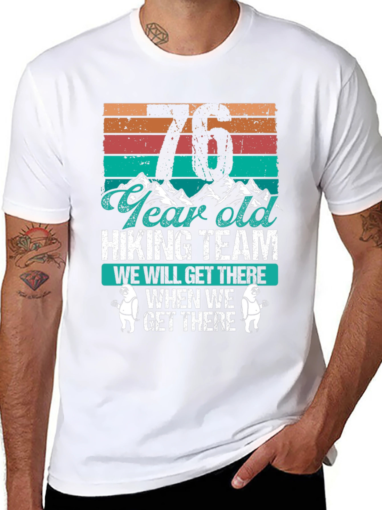 76 Year Old Hiking Team T-Shirt