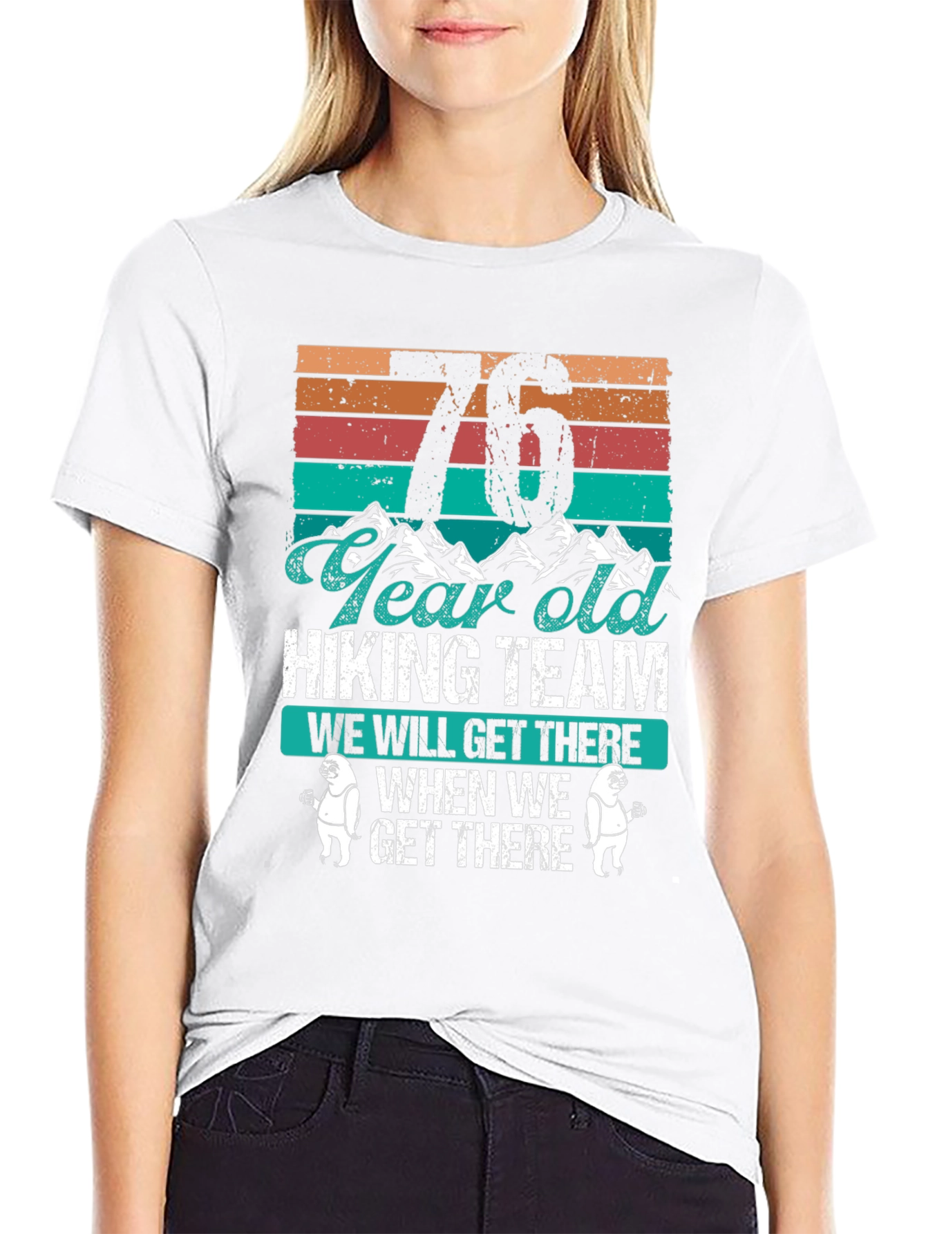 76 Year Old Hiking Team T-Shirt
