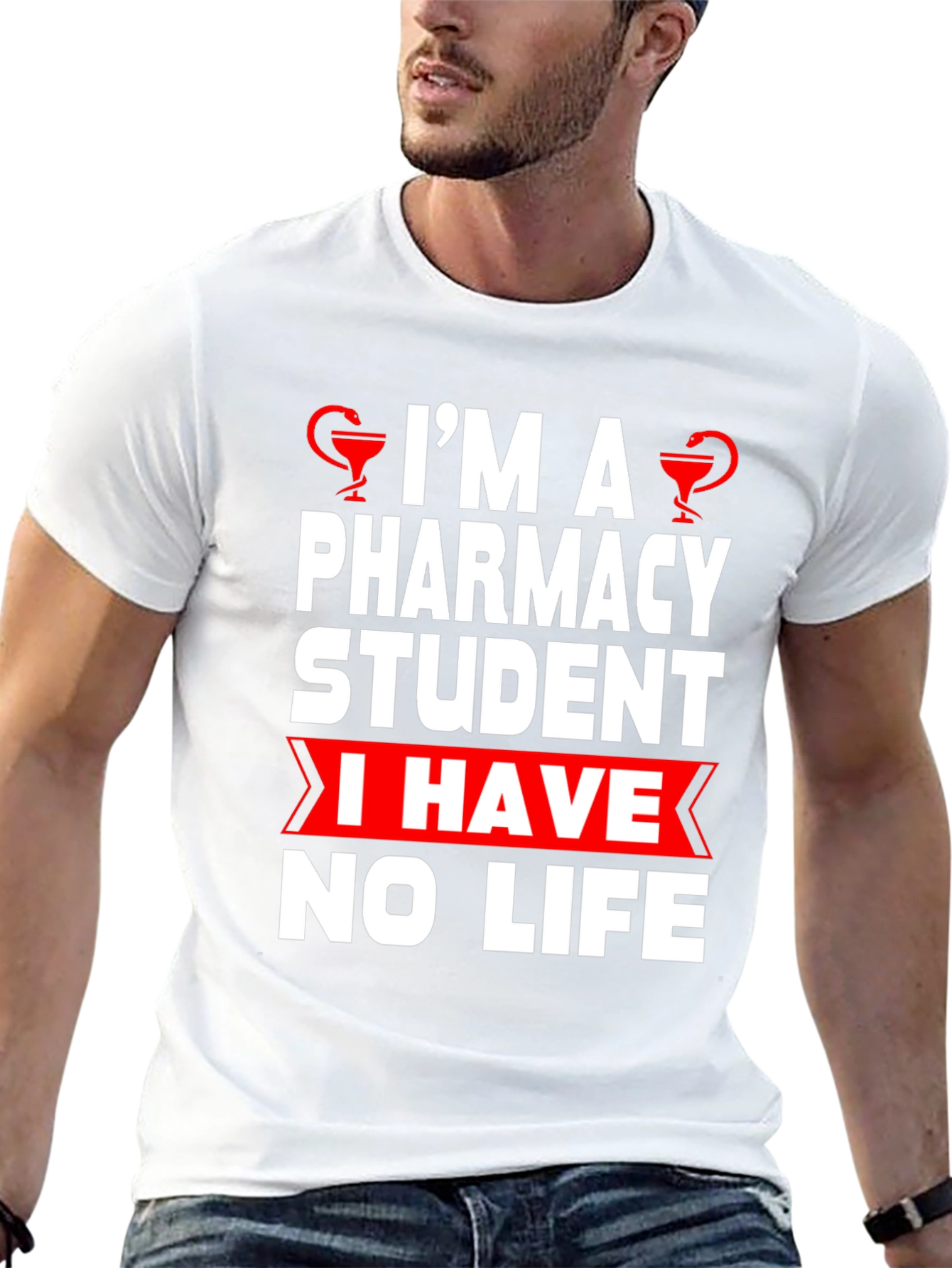 Pharmacy Student Humor T-Shirt - No Life!